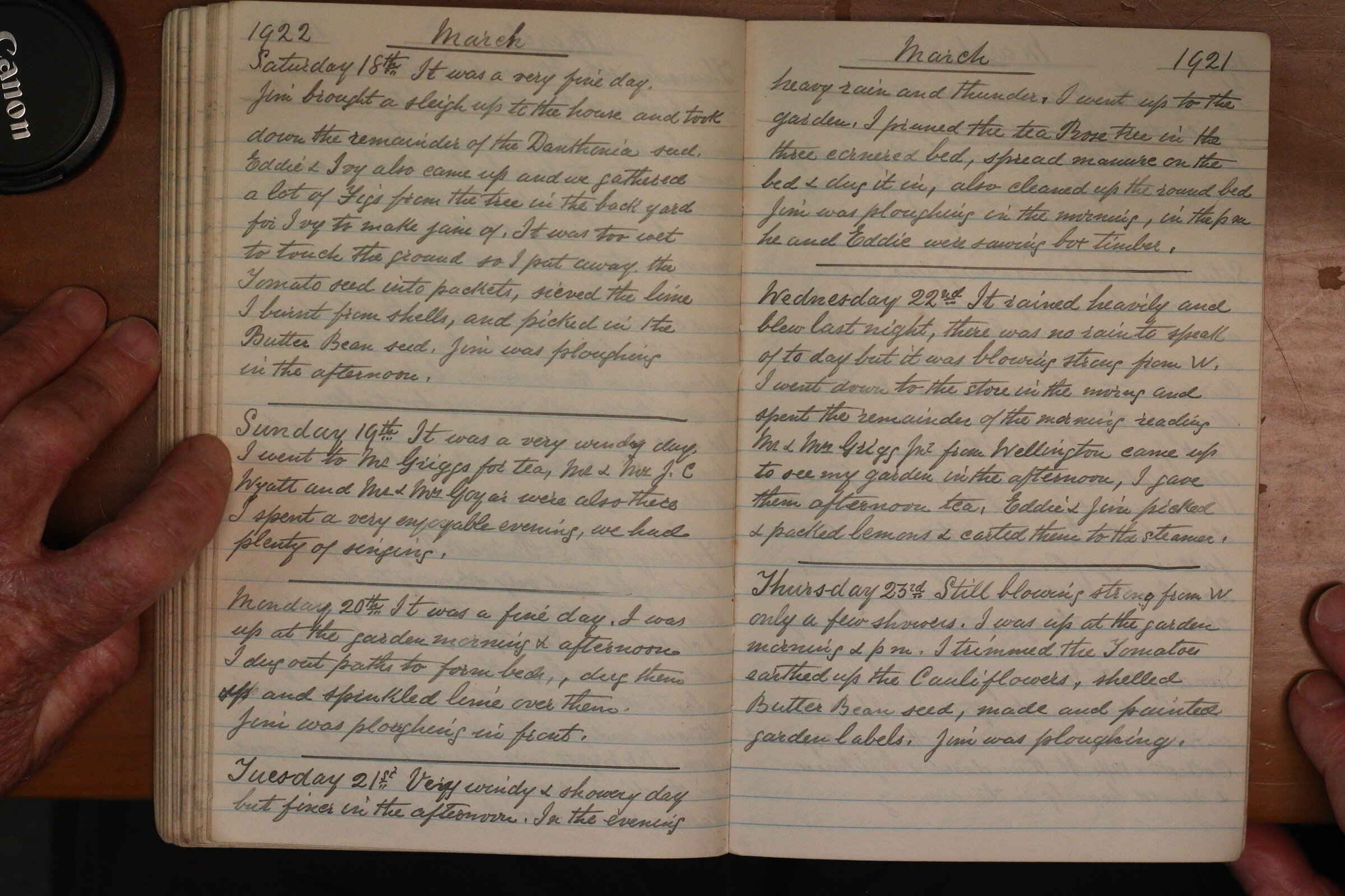 Original CS Clarke diary page