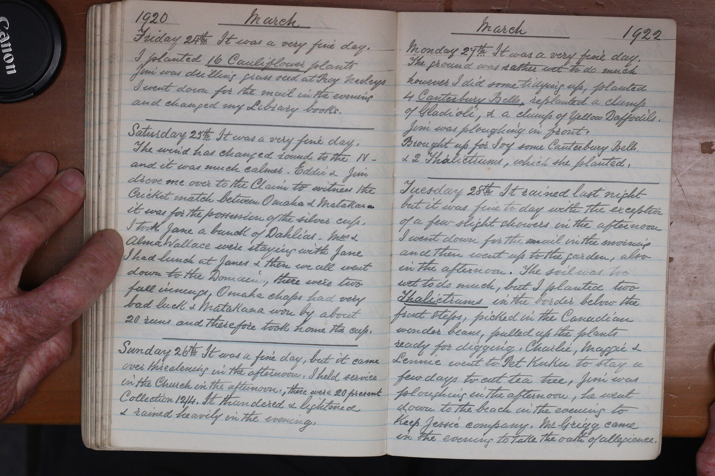Original CS Clarke diary page