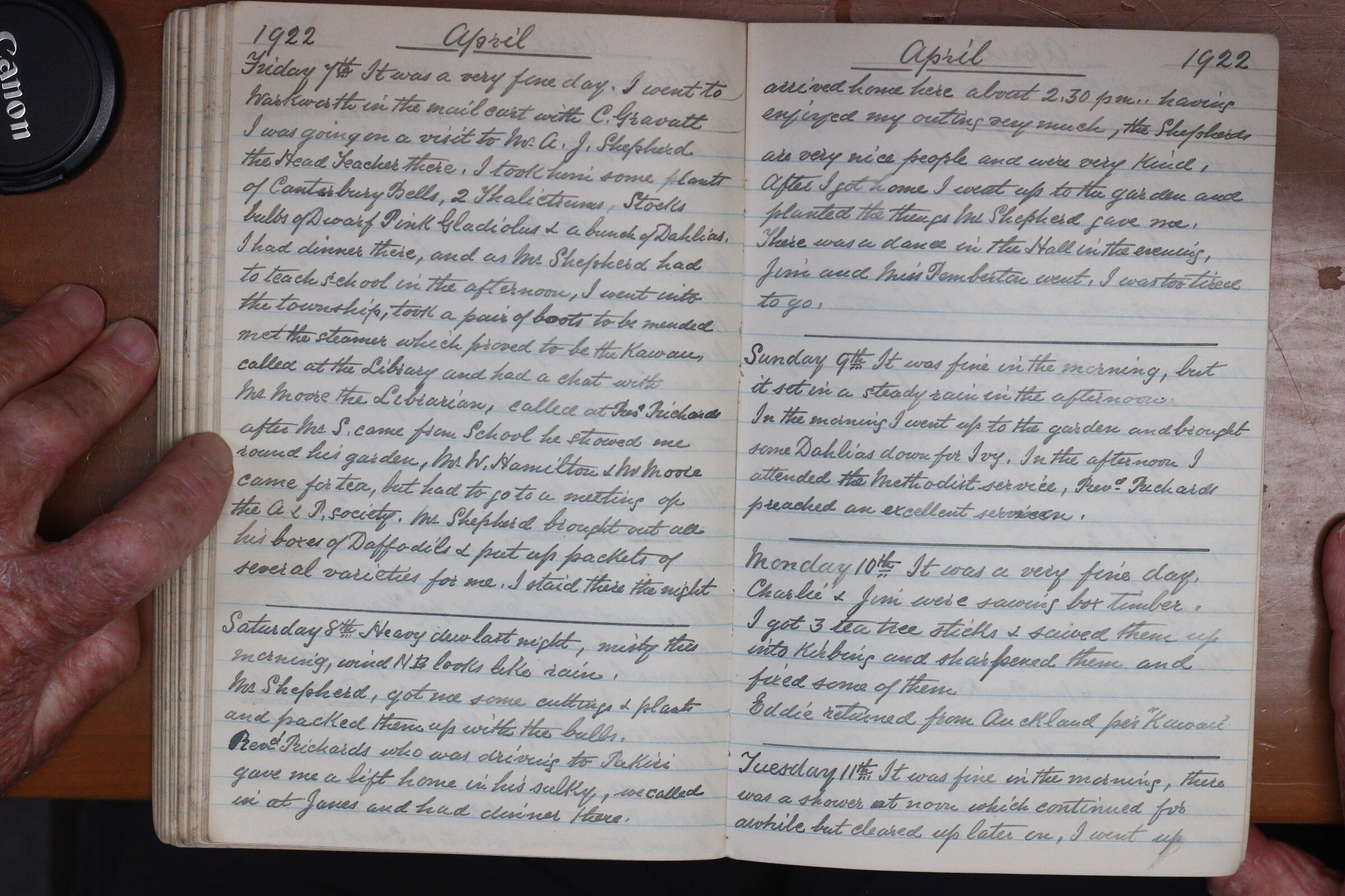 Original CS Clarke diary page