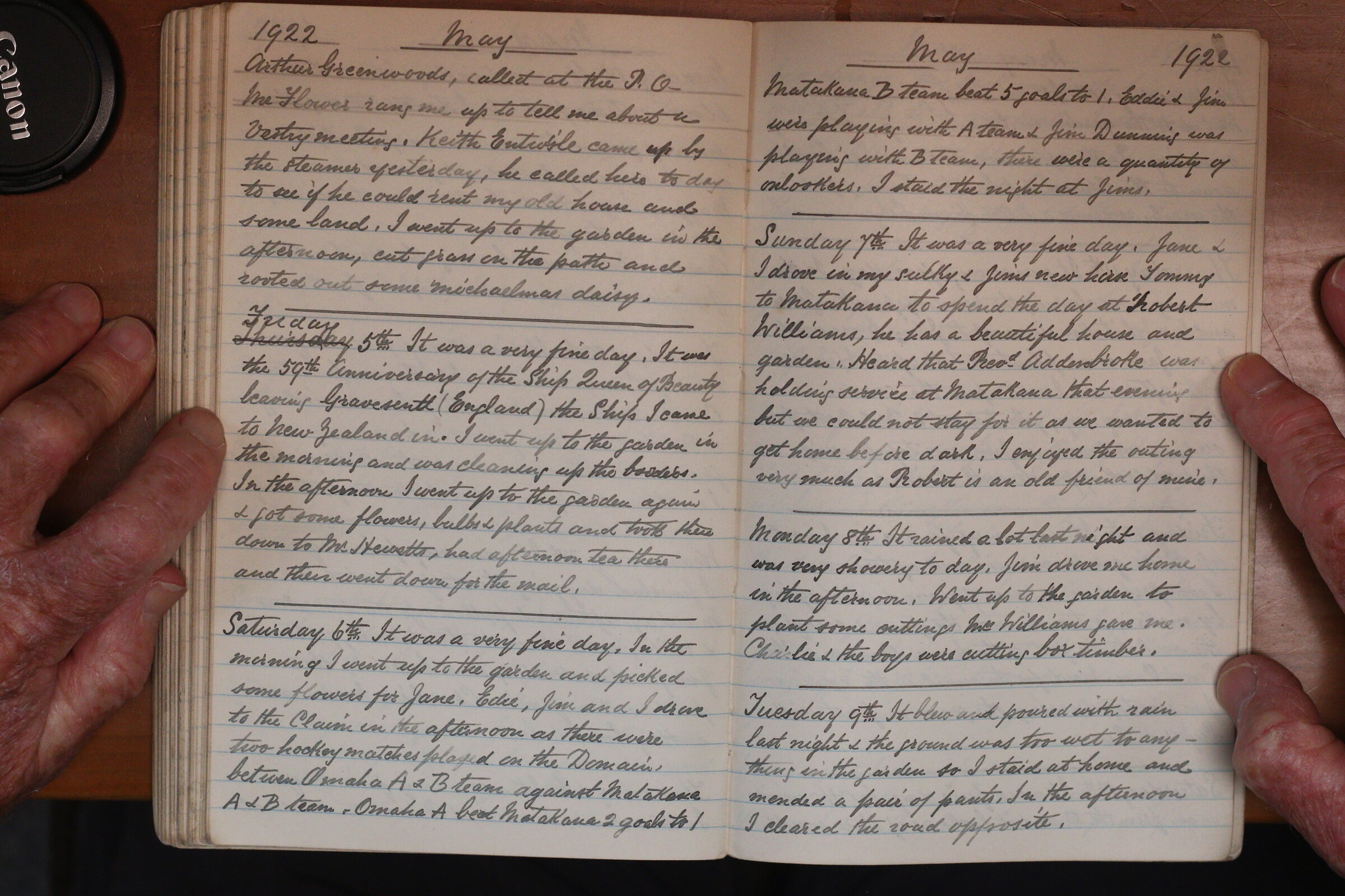 Original CS Clarke diary page