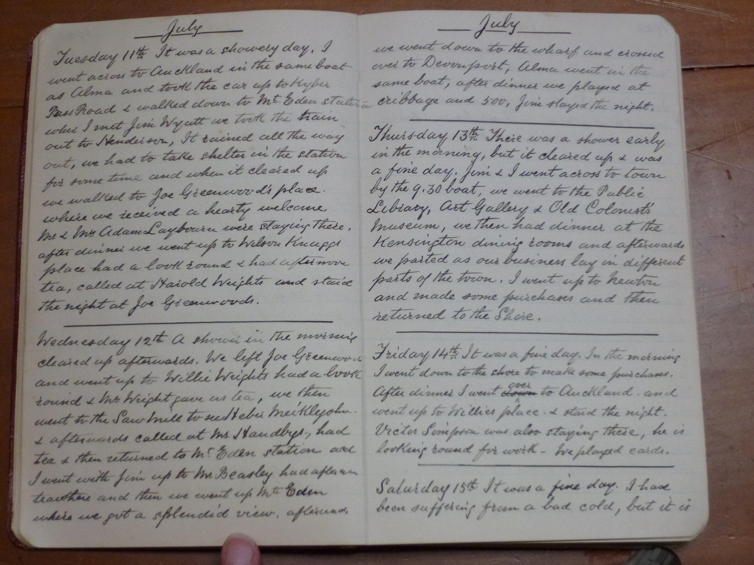 Original CS Clarke diary page