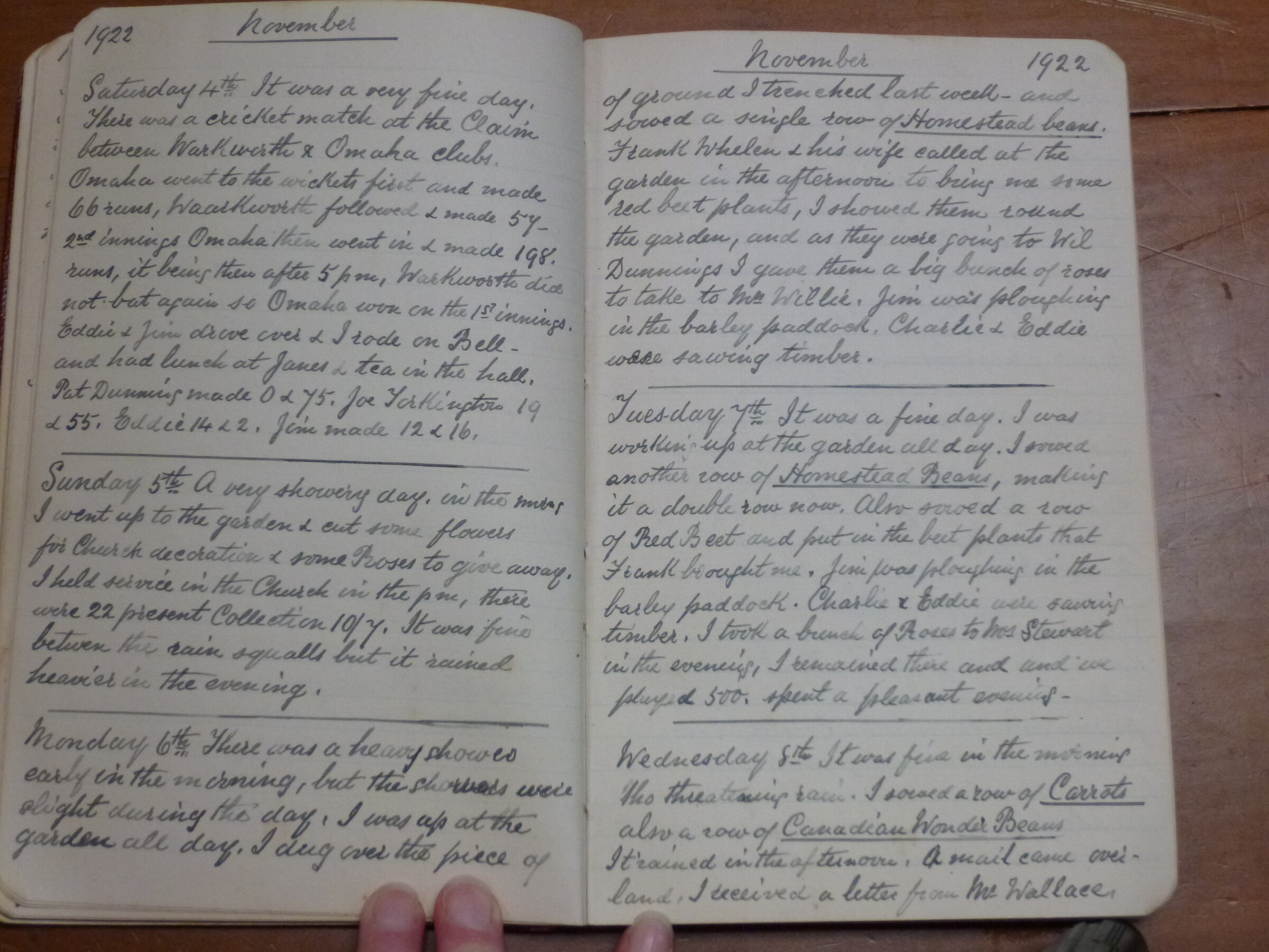 Original CS Clarke diary page