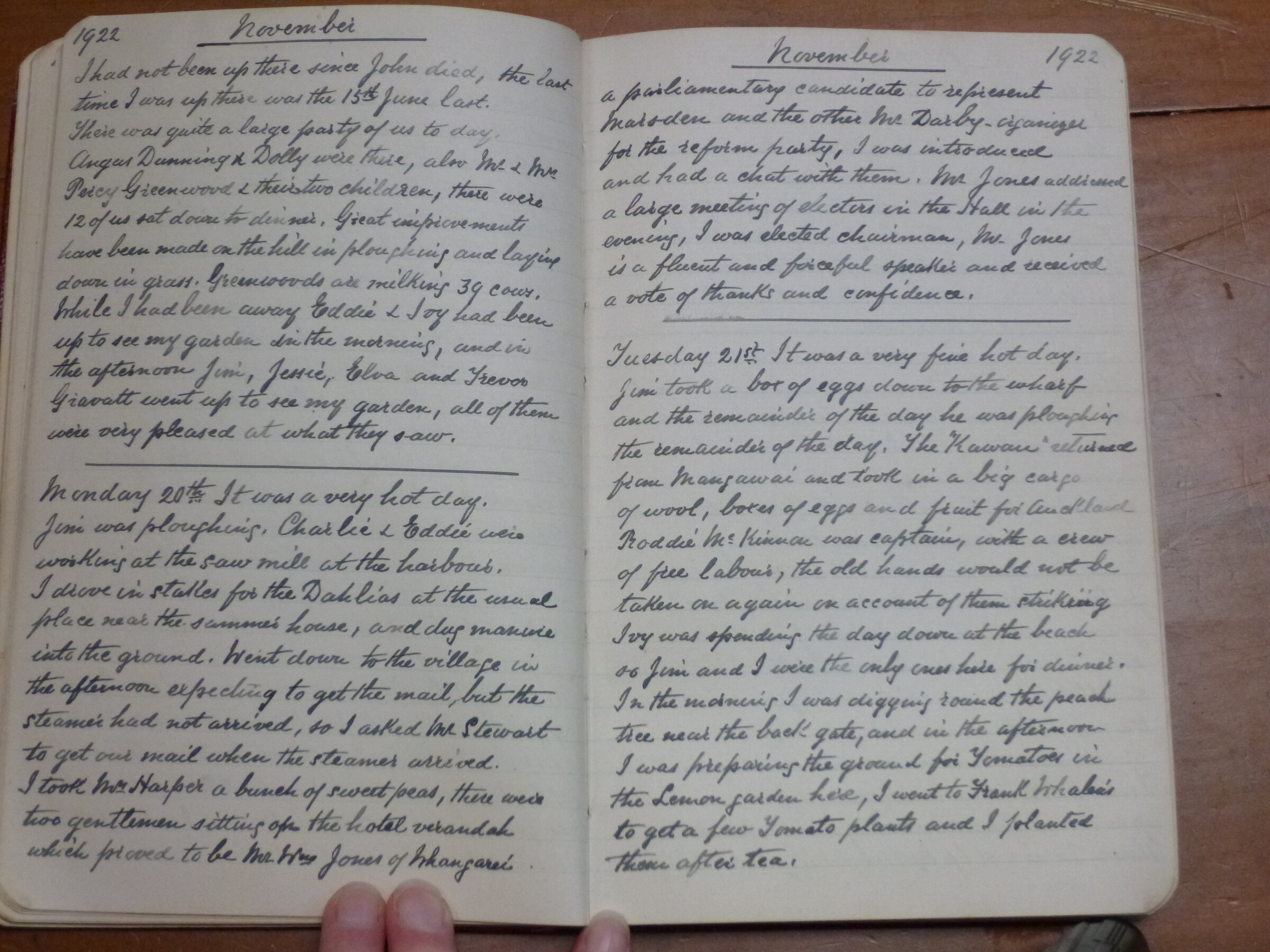 Original CS Clarke diary page