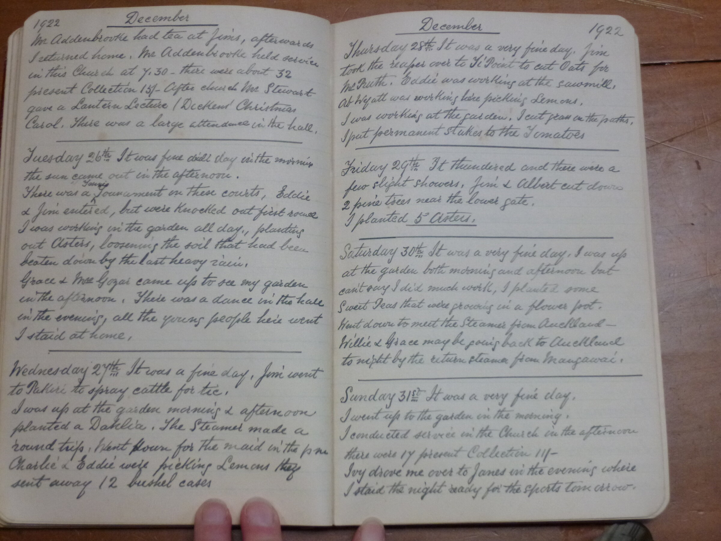 Original CS Clarke diary page