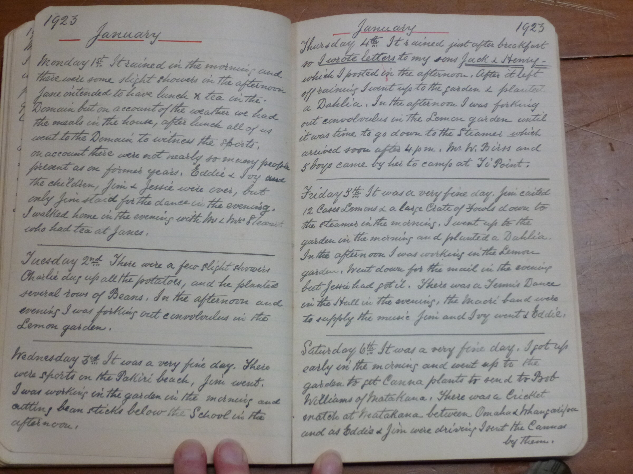 Original CS Clarke diary page