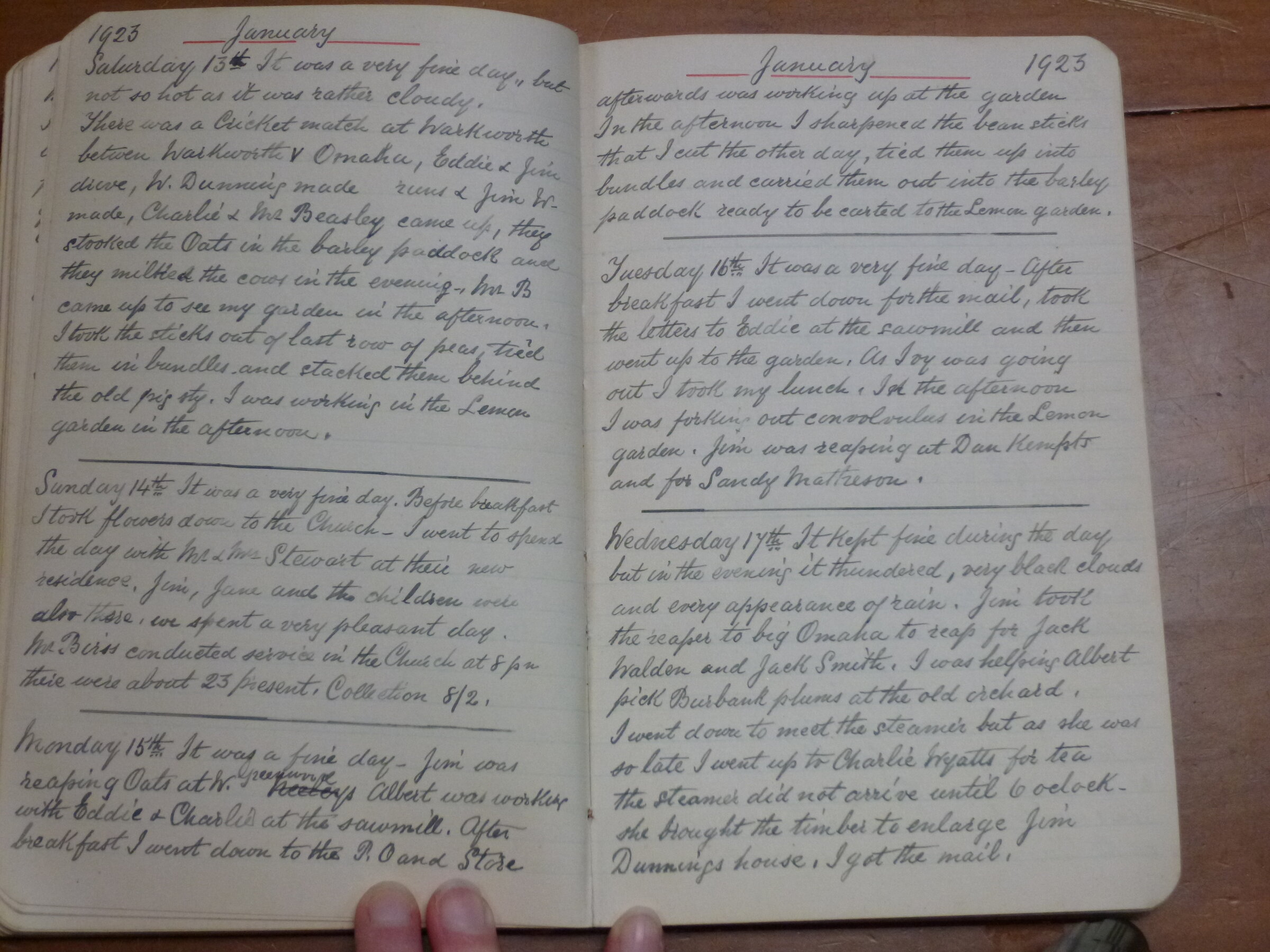 Original CS Clarke diary page