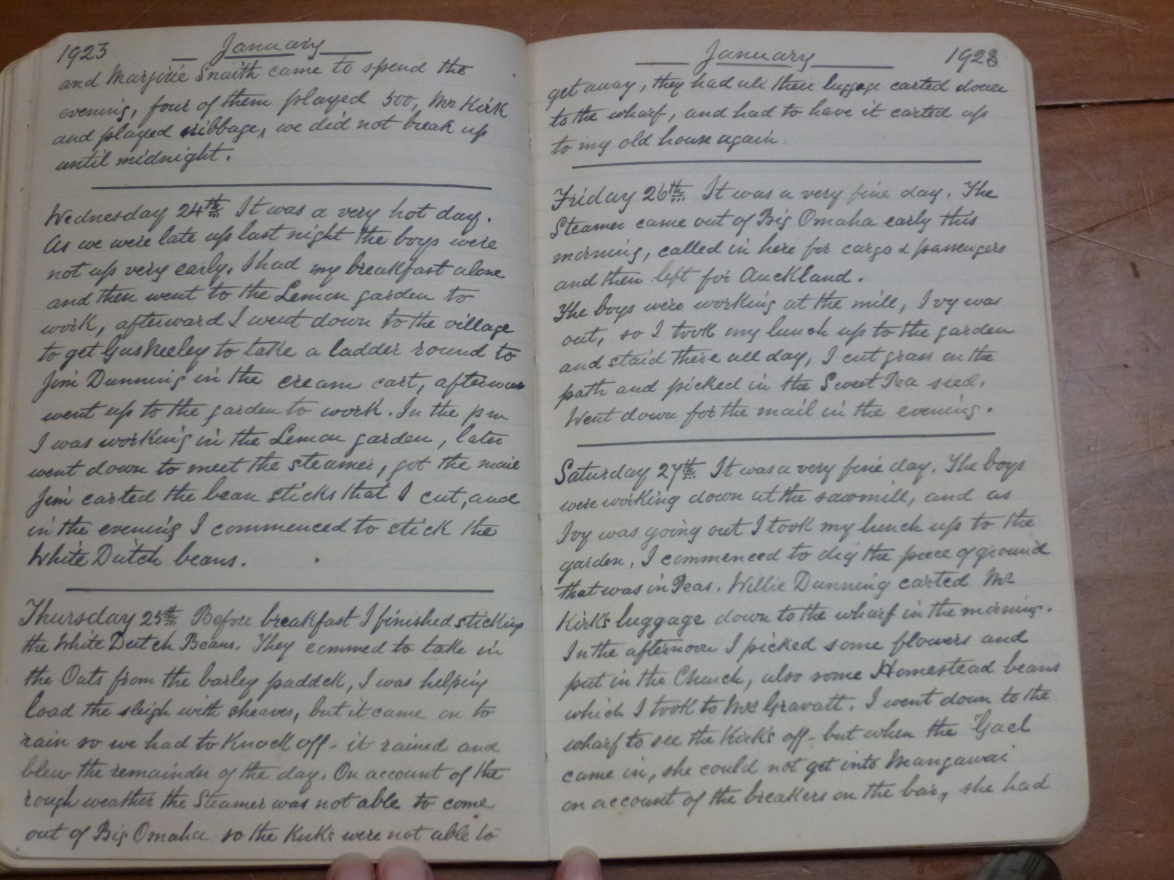 Original CS Clarke diary page