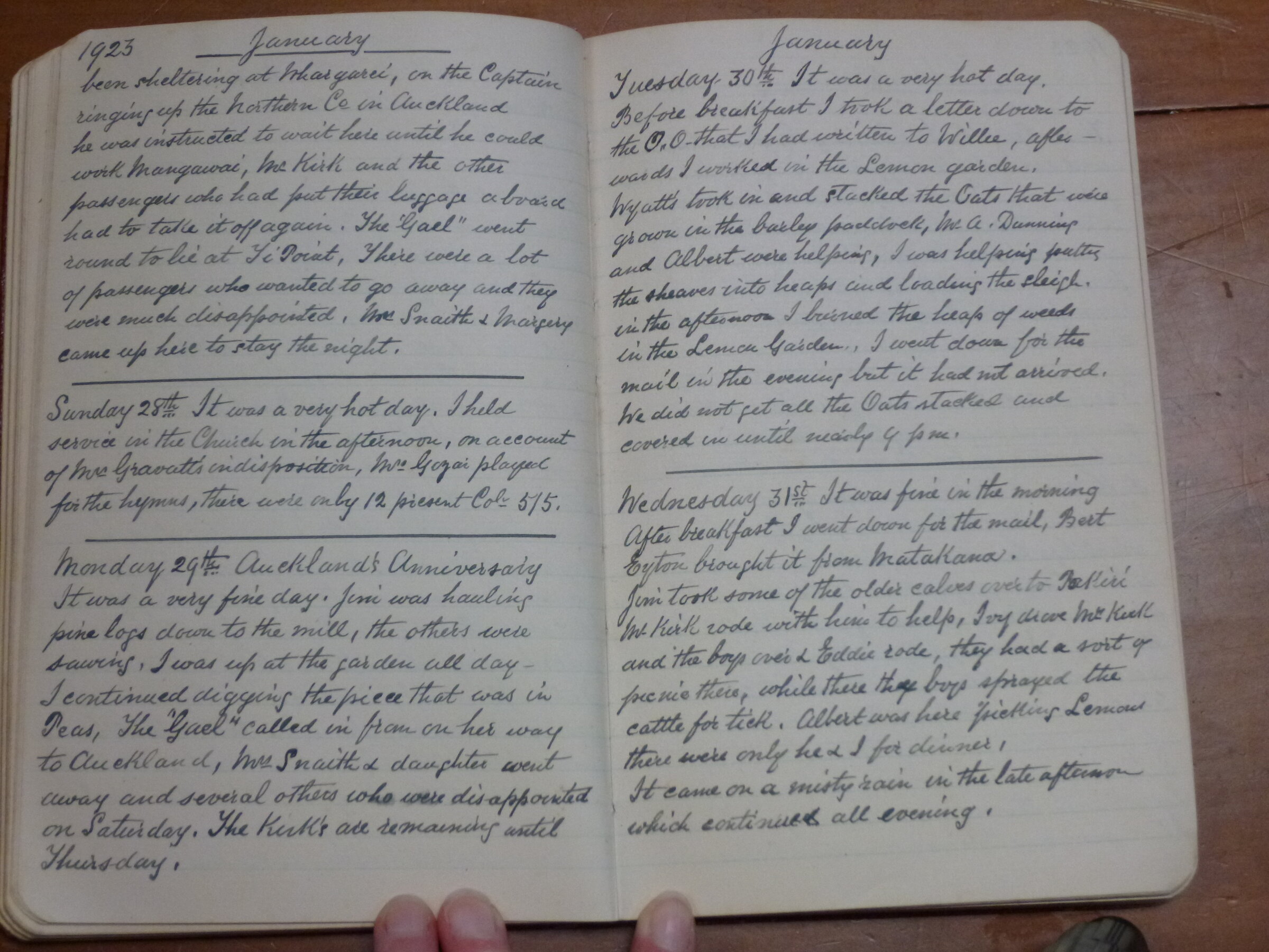 Original CS Clarke diary page
