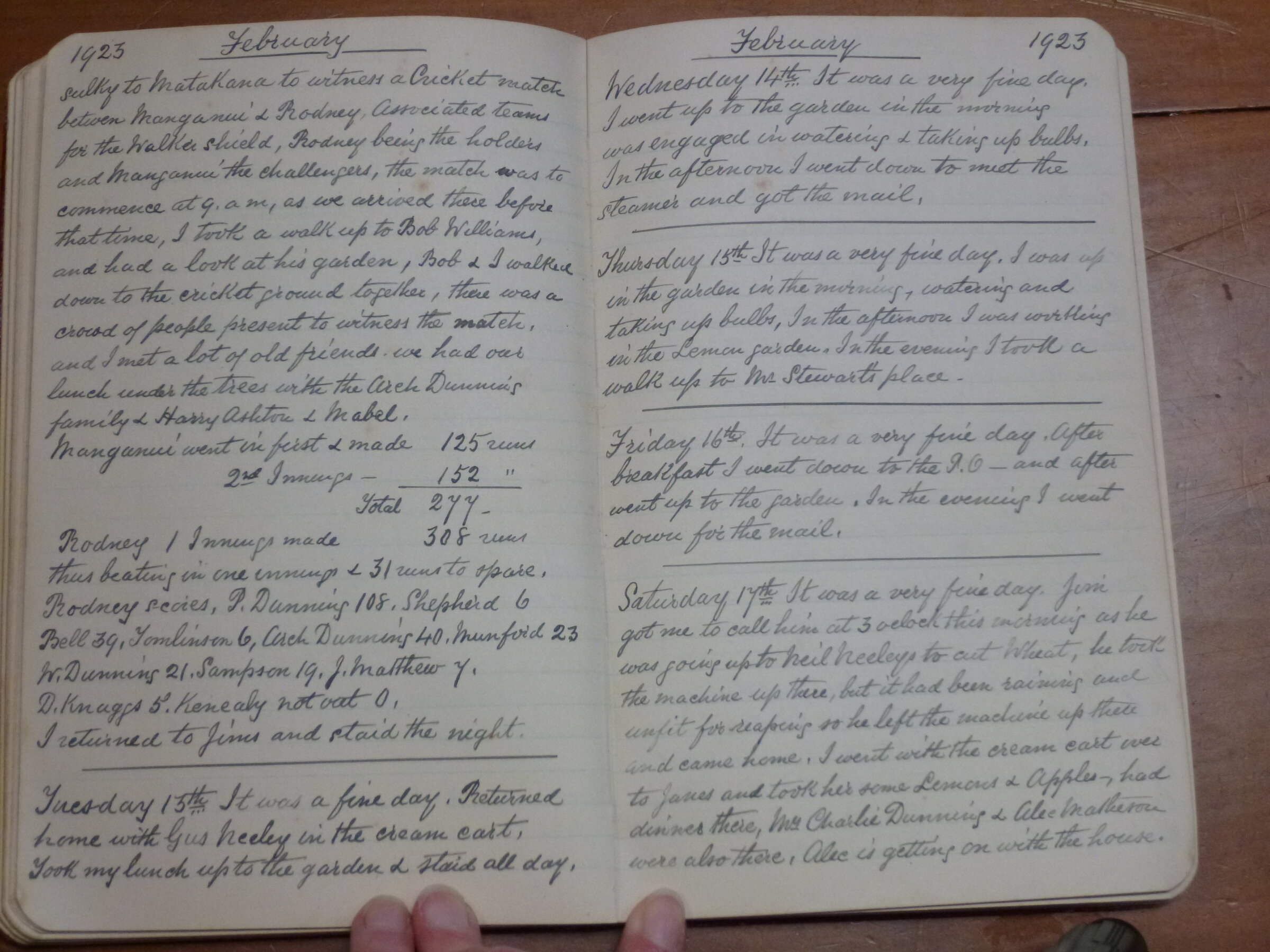 Original CS Clarke diary page