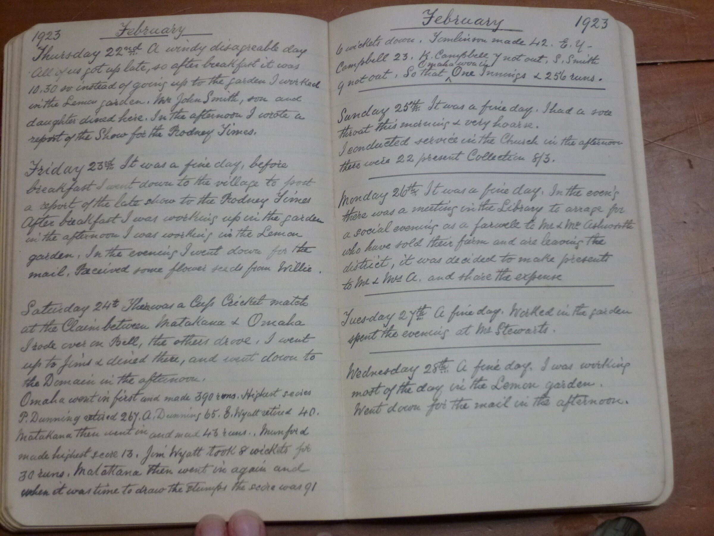 Original CS Clarke diary page