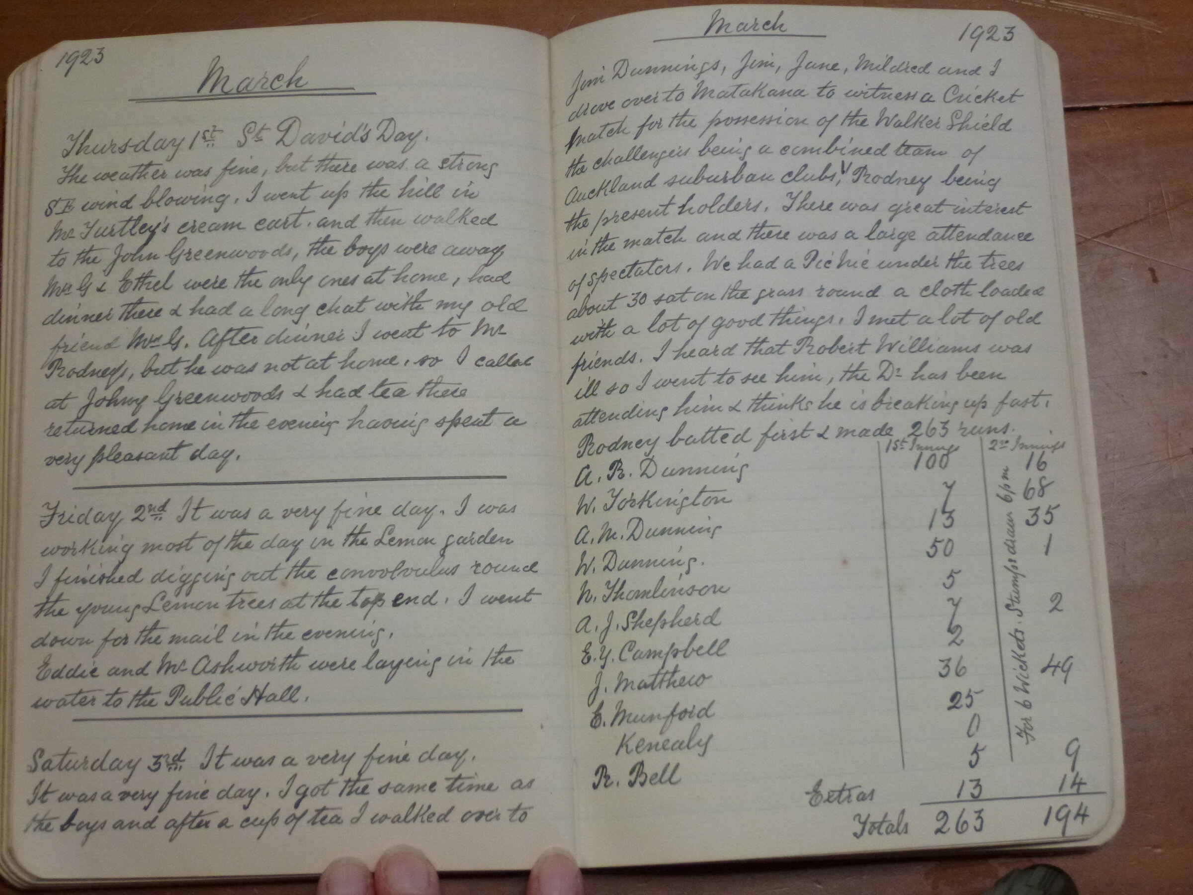 Original CS Clarke diary page