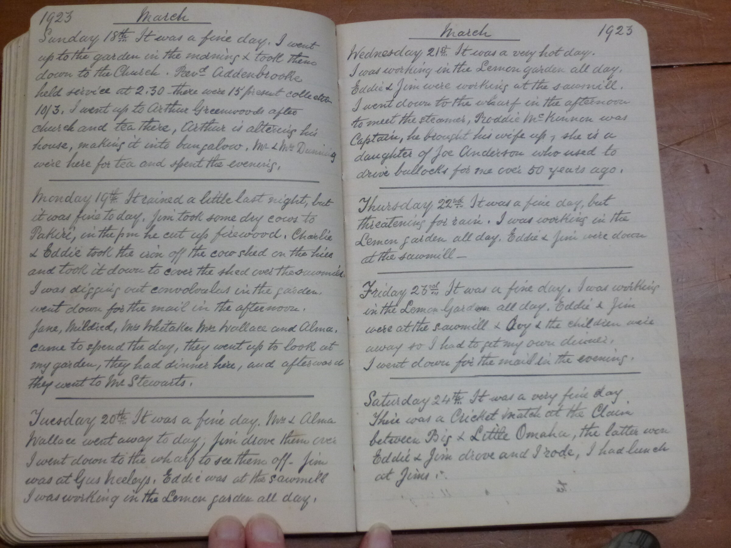 Original CS Clarke diary page