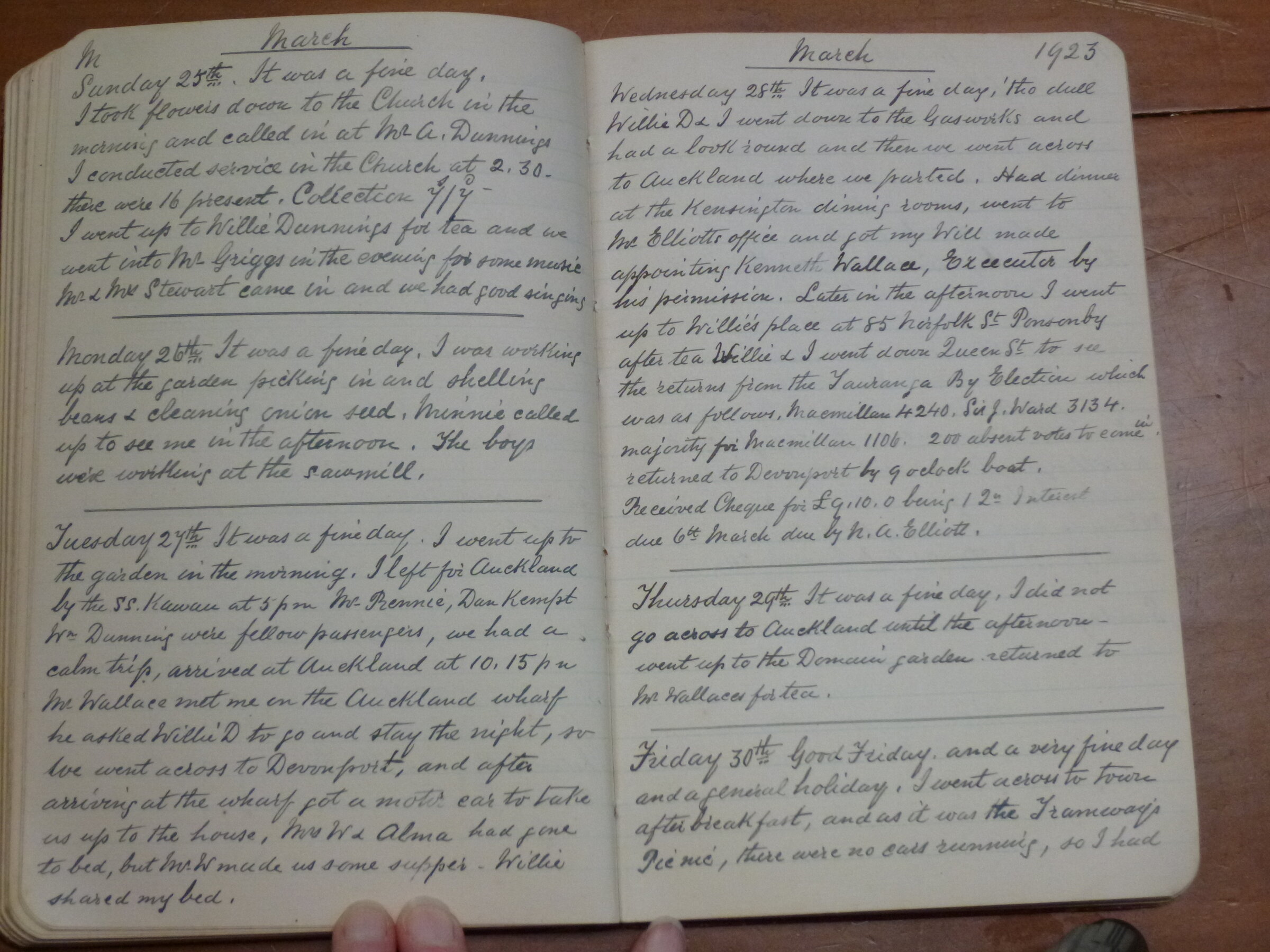 Original CS Clarke diary page