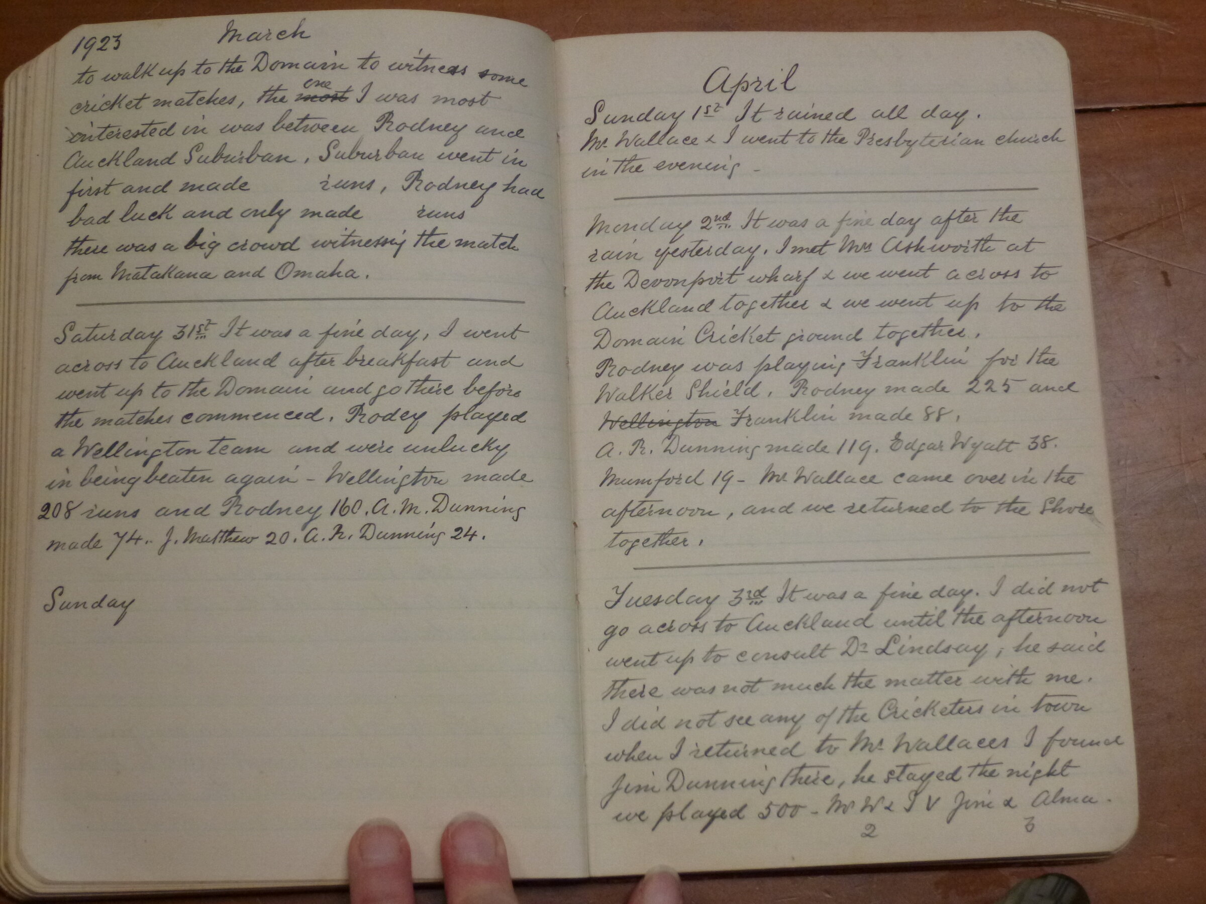 Original CS Clarke diary page