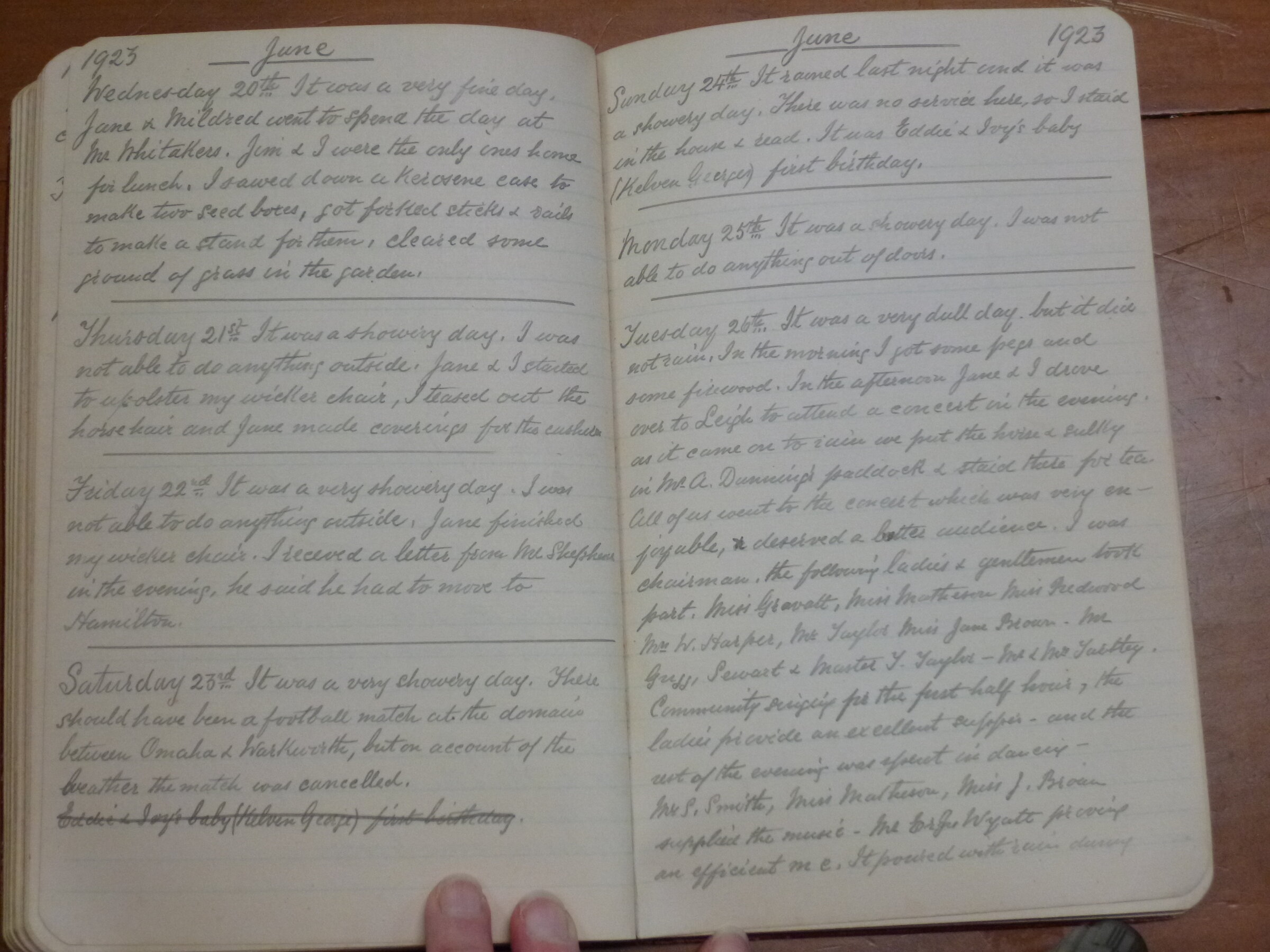 Original CS Clarke diary page