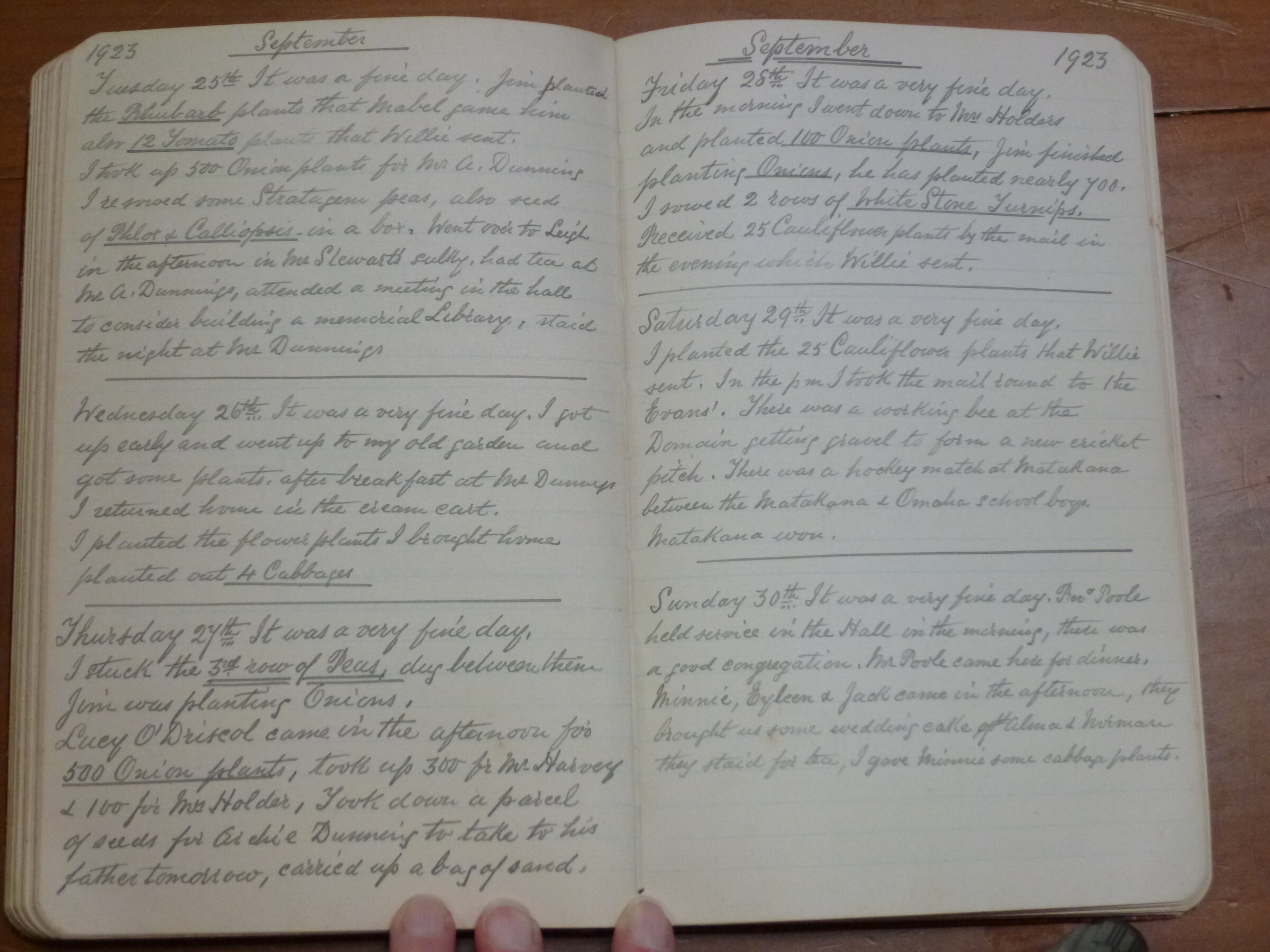 Original CS Clarke diary page