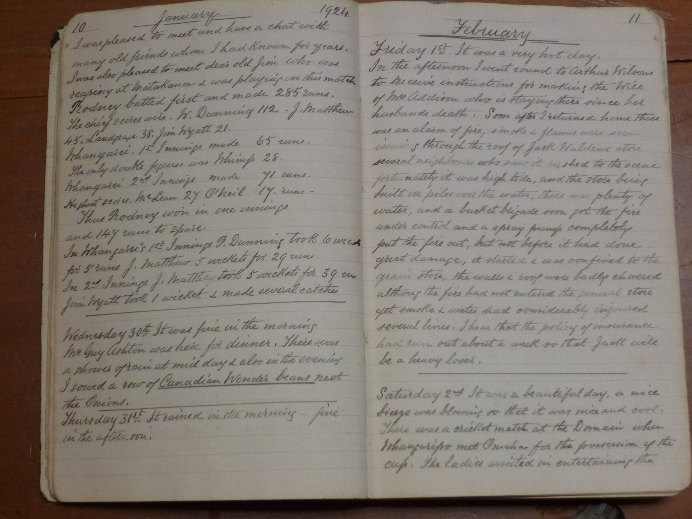 Original CS Clarke diary page