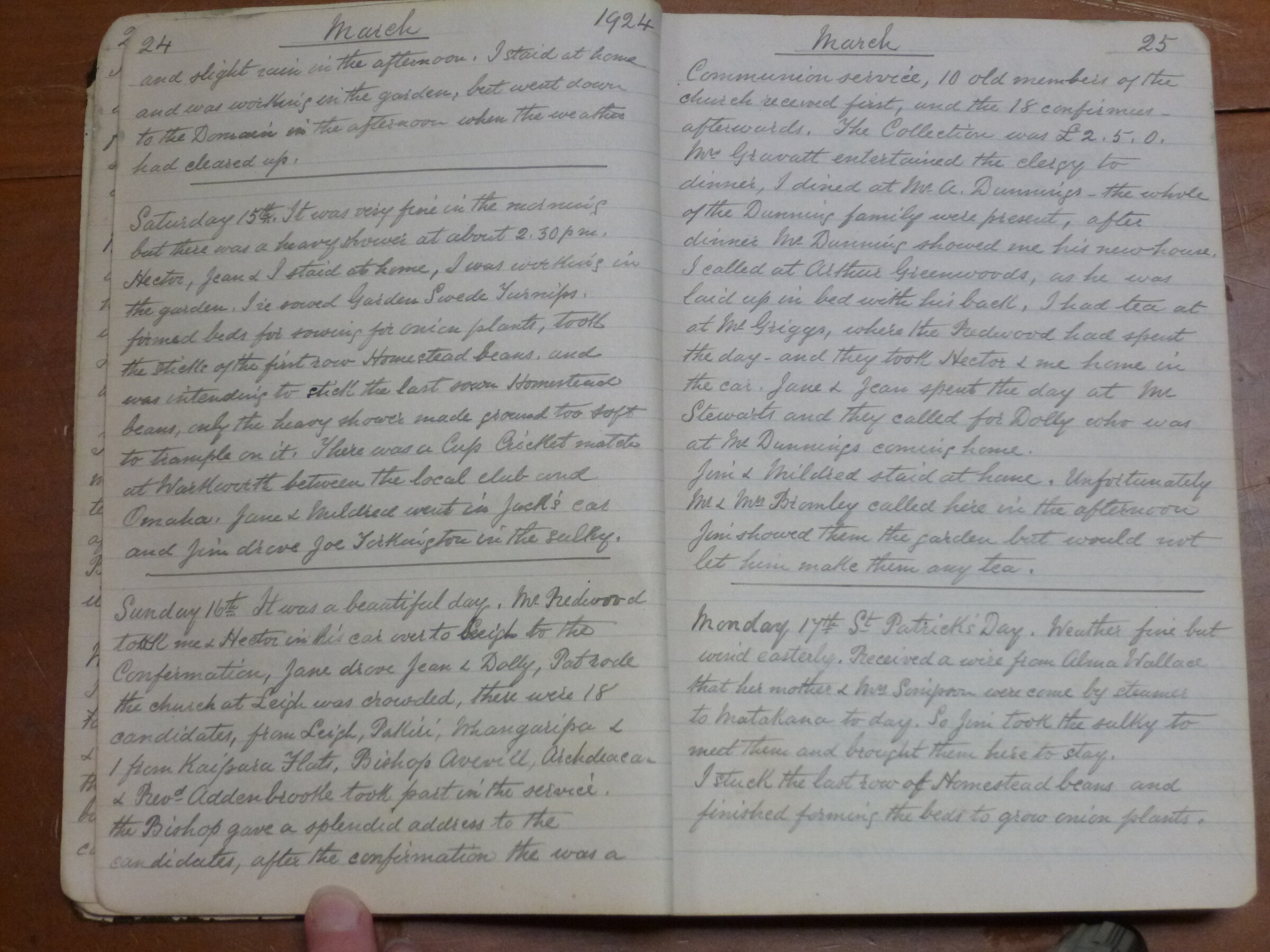Original CS Clarke diary page