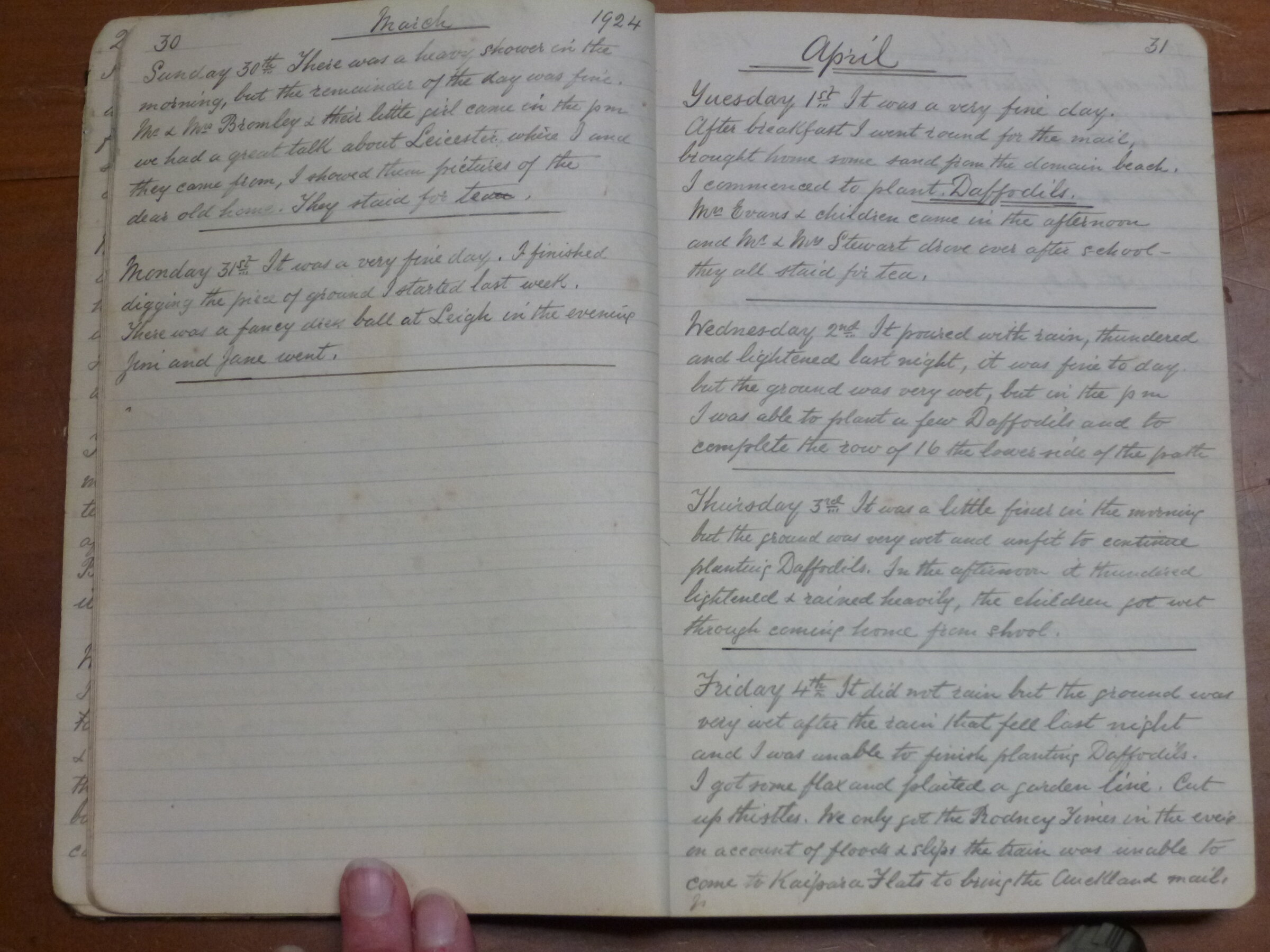 Original CS Clarke diary page
