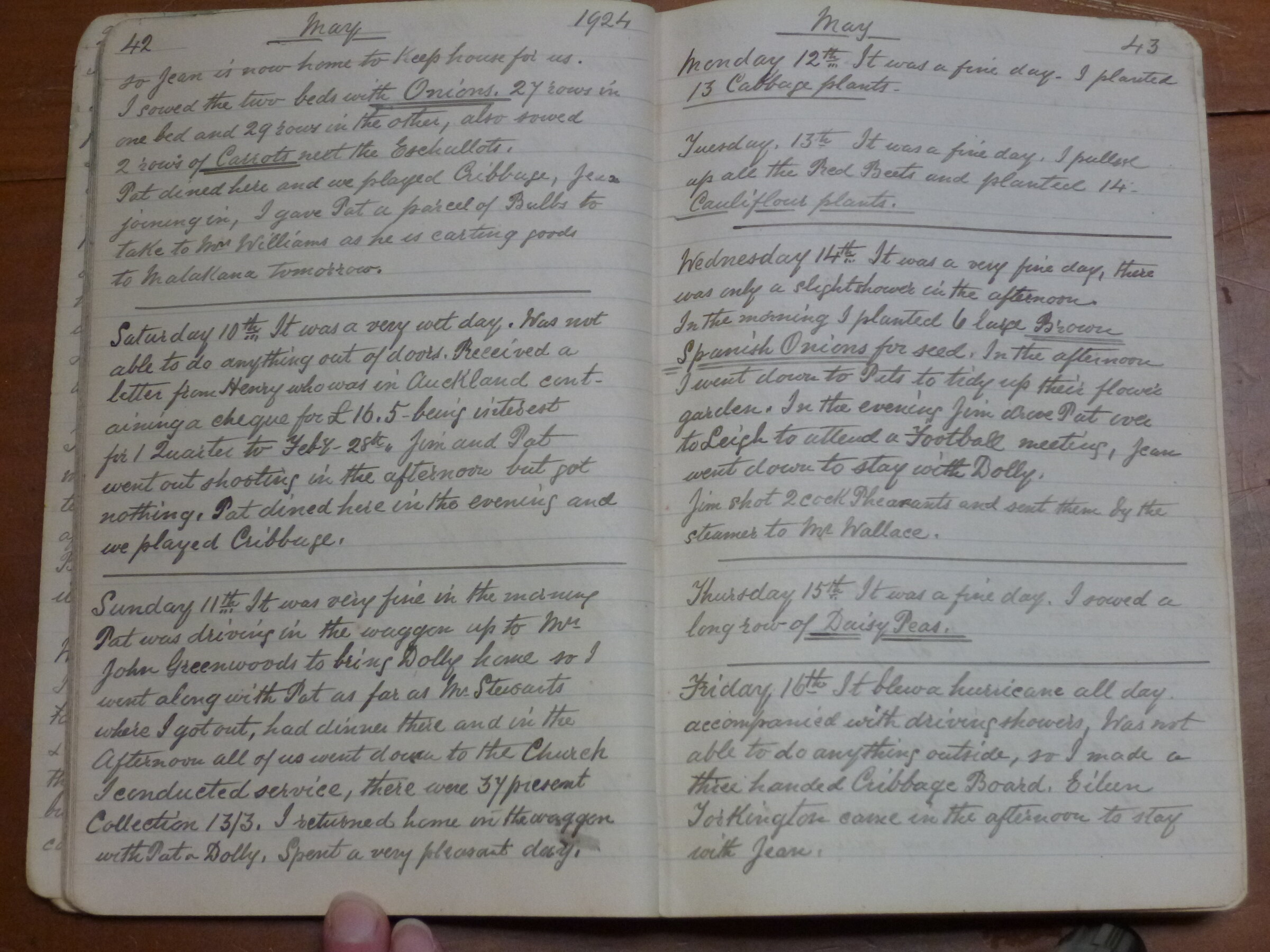 Original CS Clarke diary page