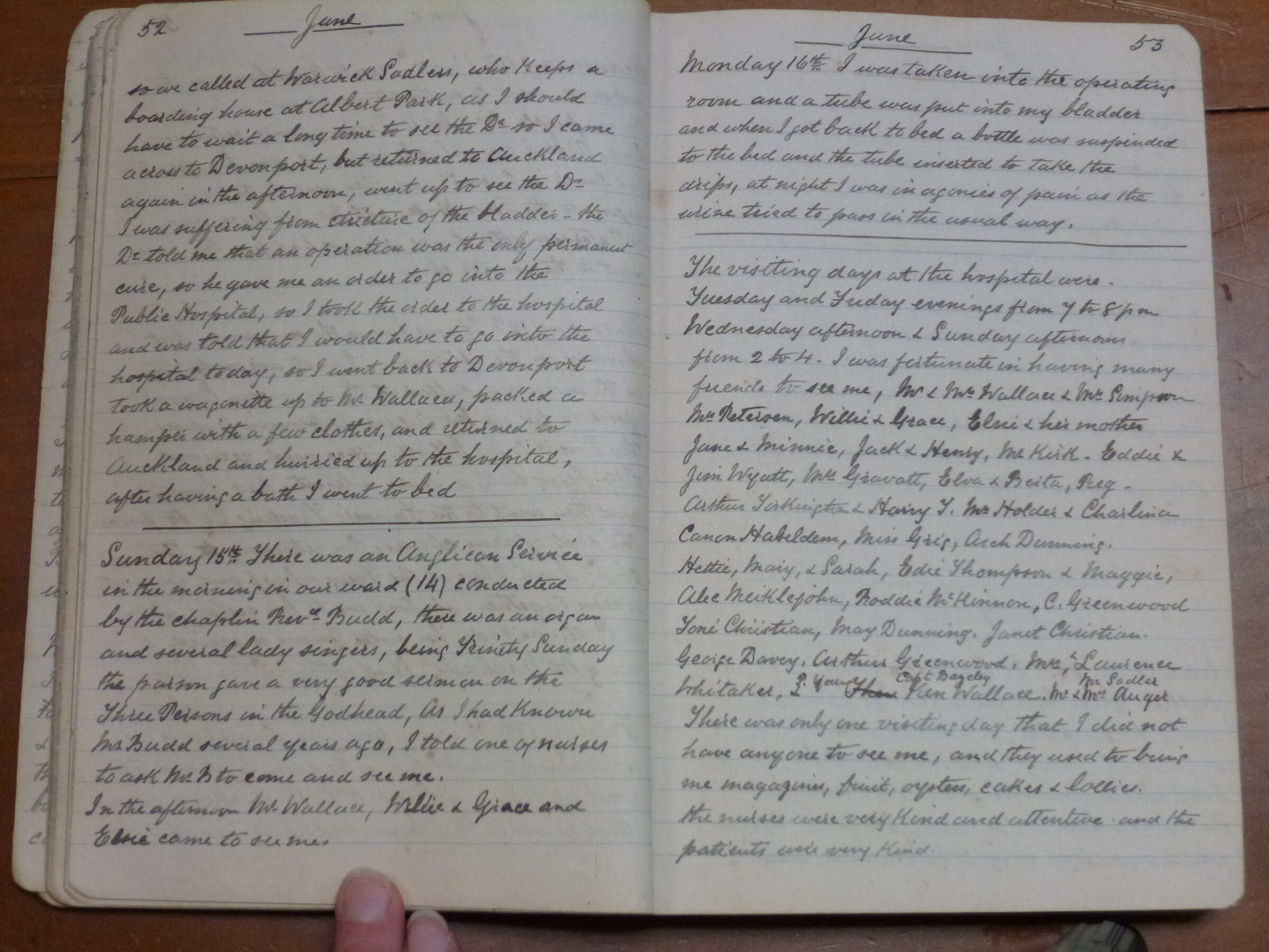 Original CS Clarke diary page