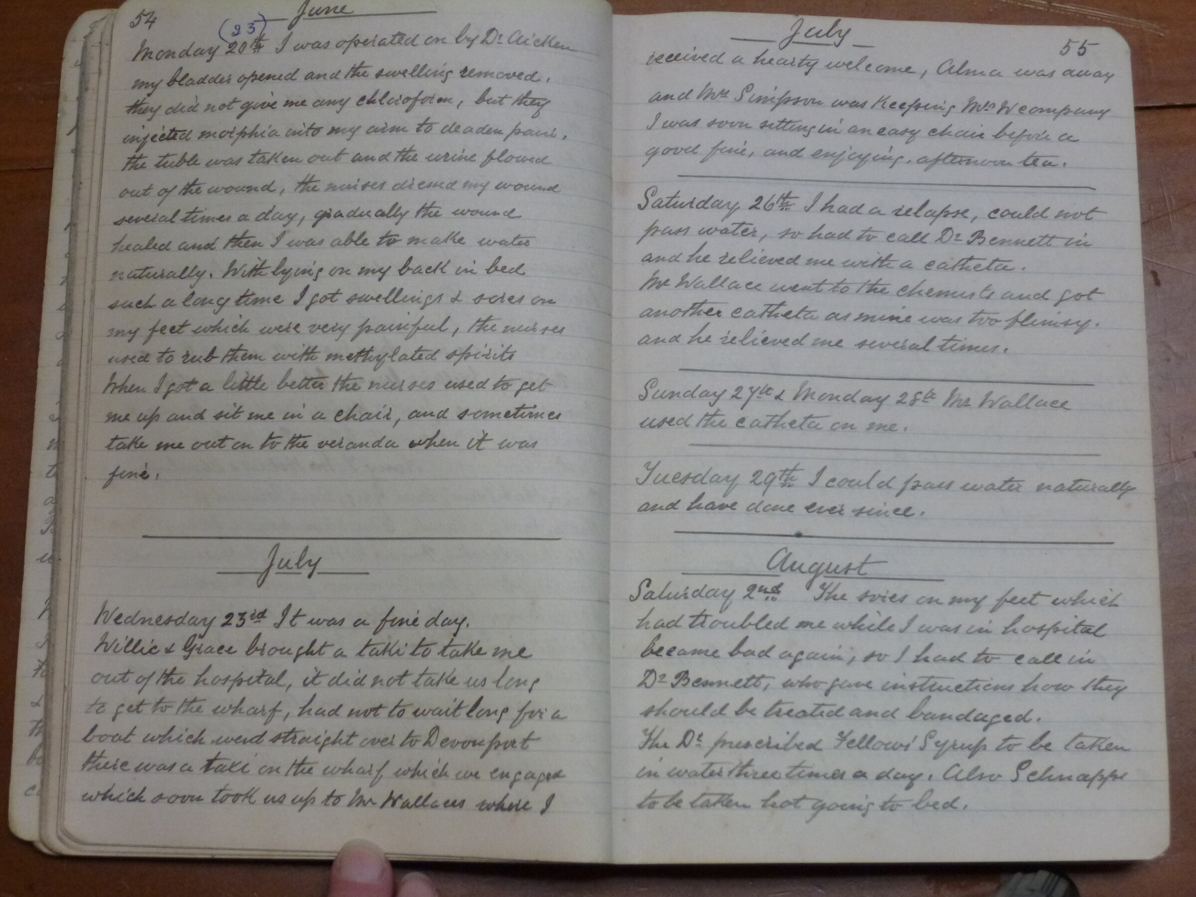 Original CS Clarke diary page