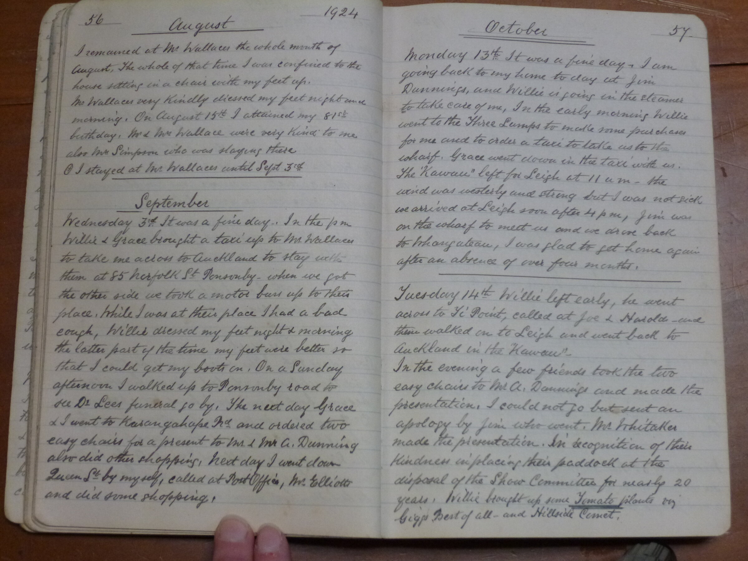 Original CS Clarke diary page