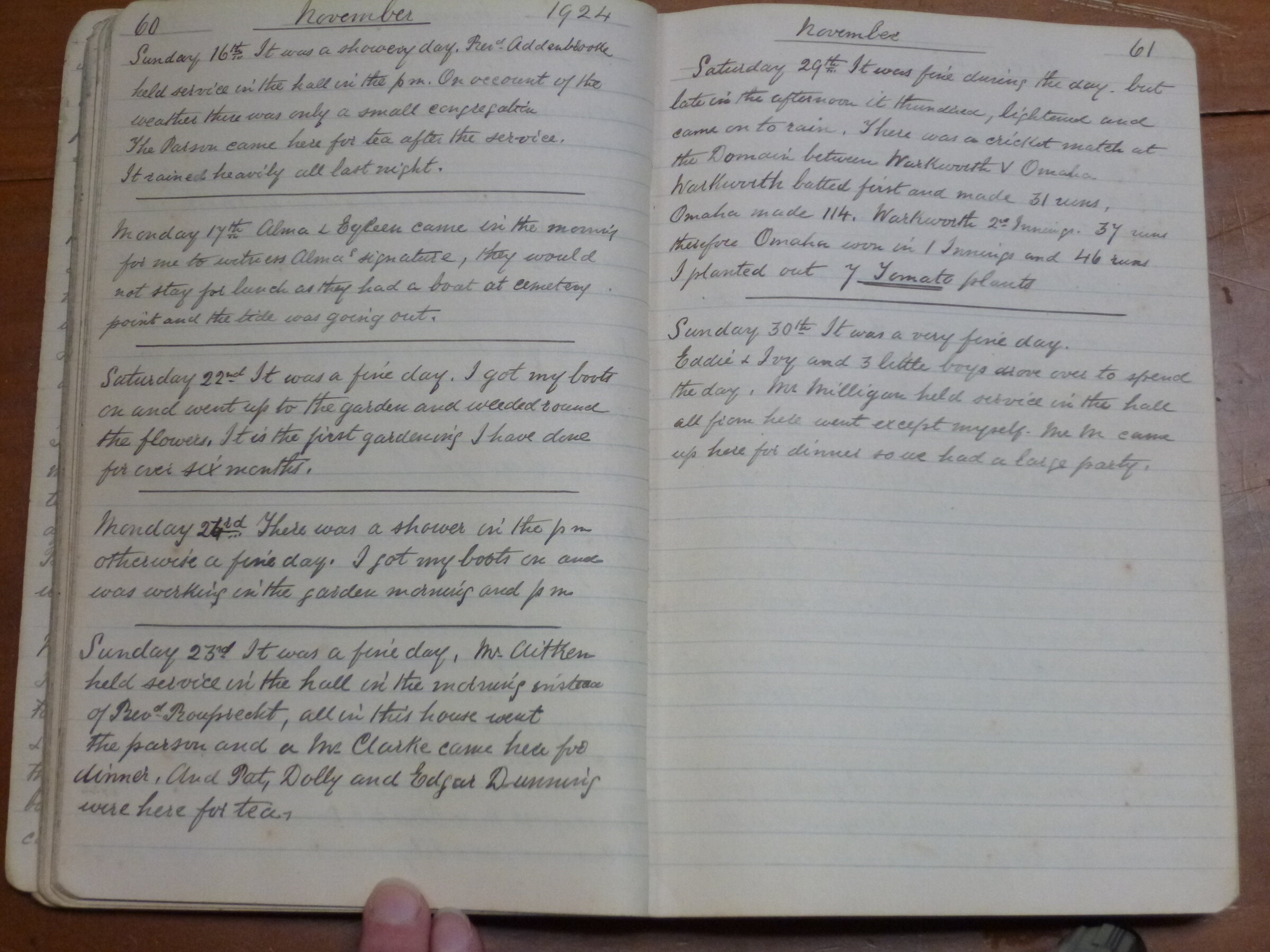 Original CS Clarke diary page
