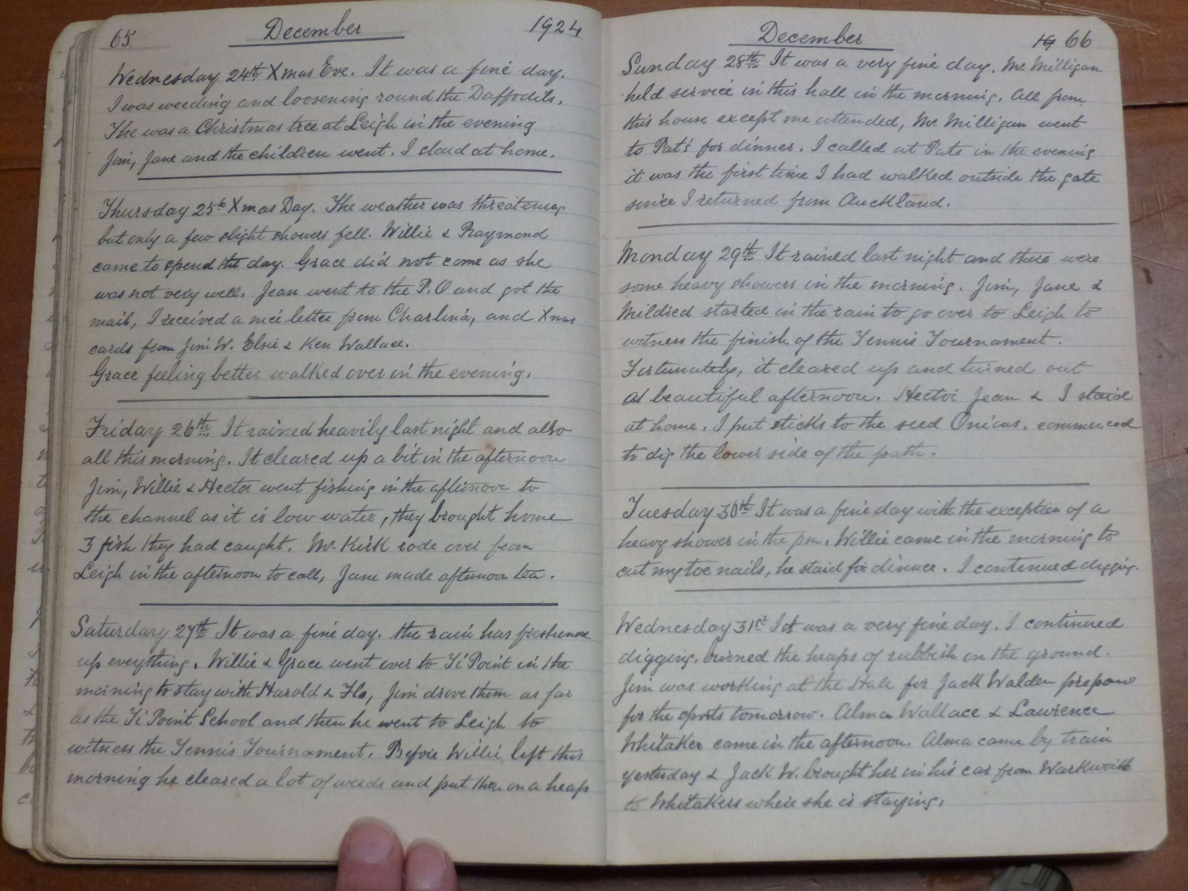 Original CS Clarke diary page