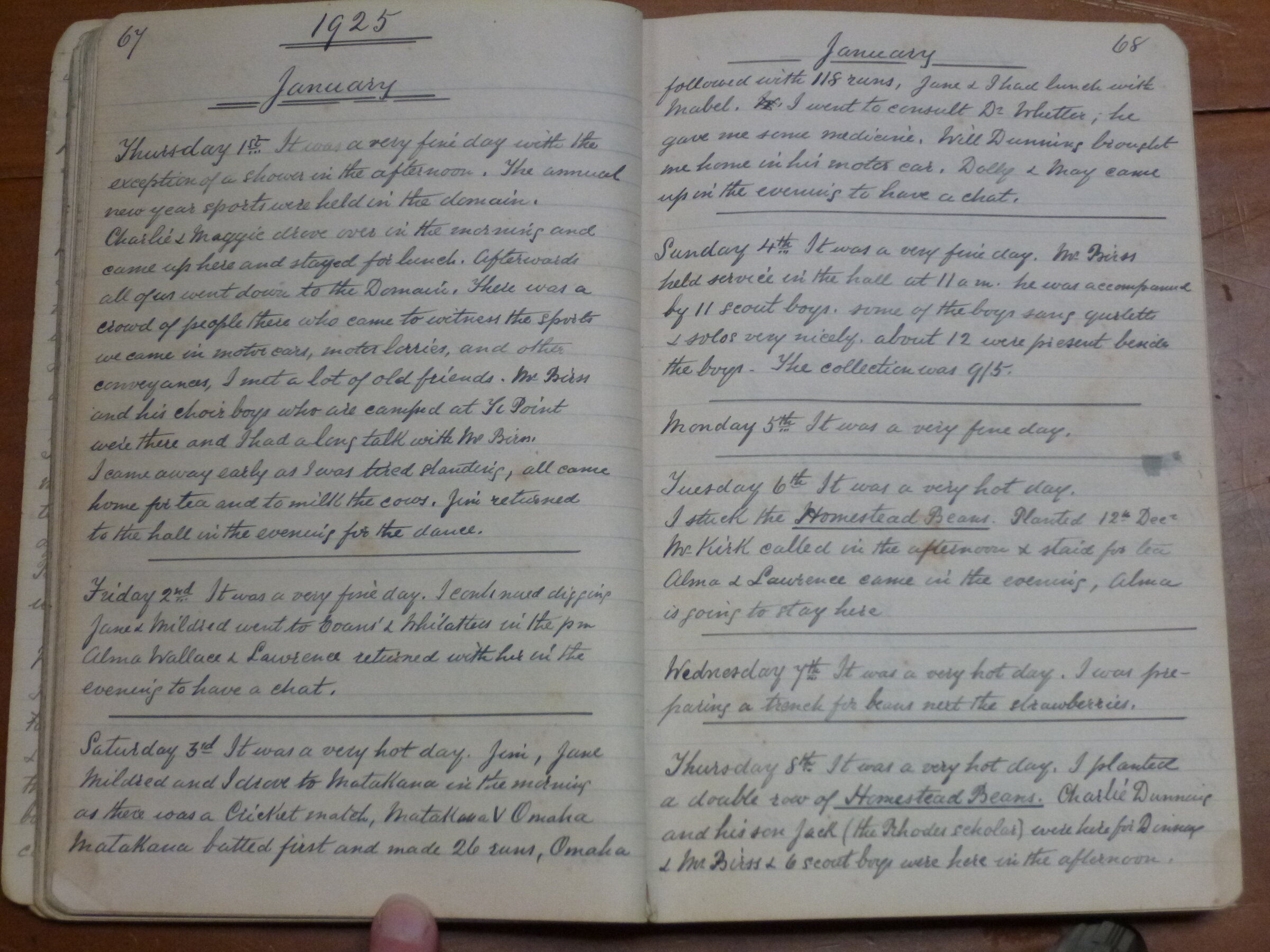 Original CS Clarke diary page