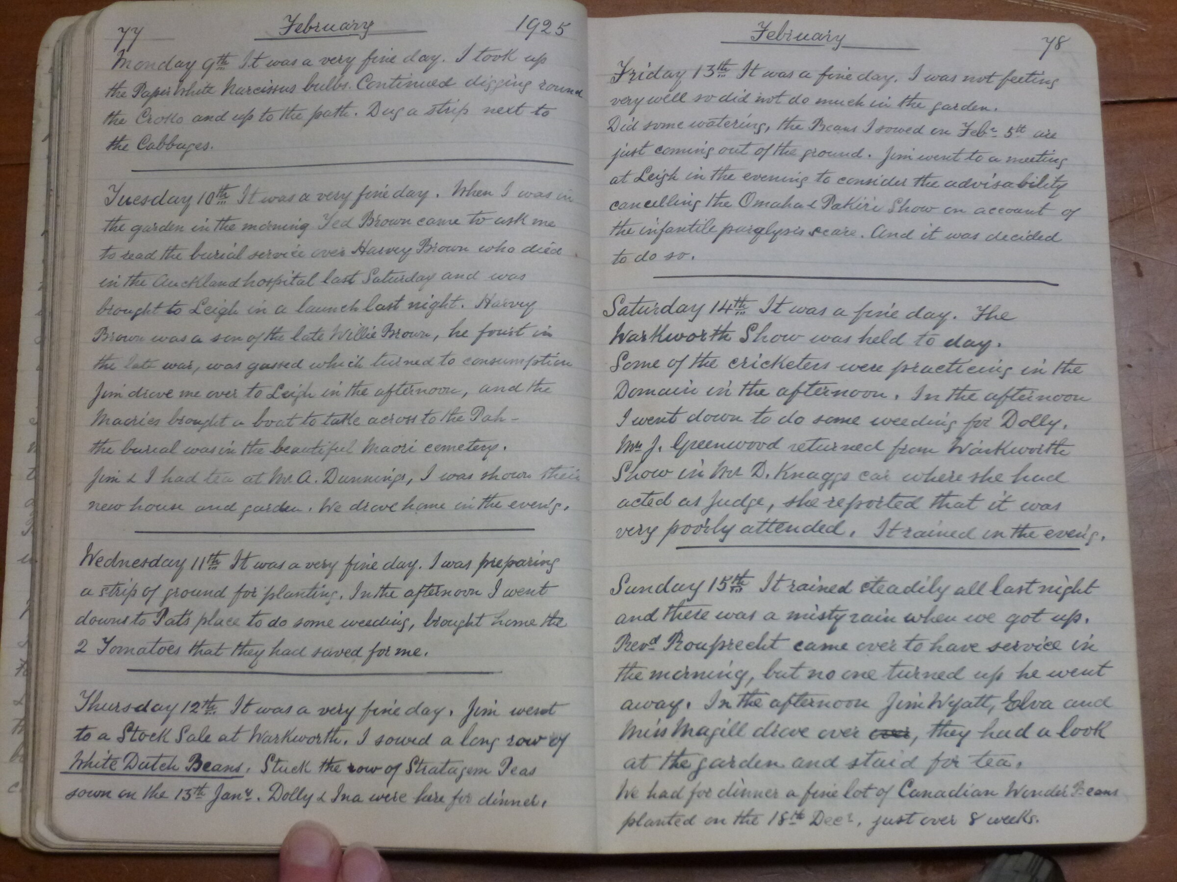 Original CS Clarke diary page