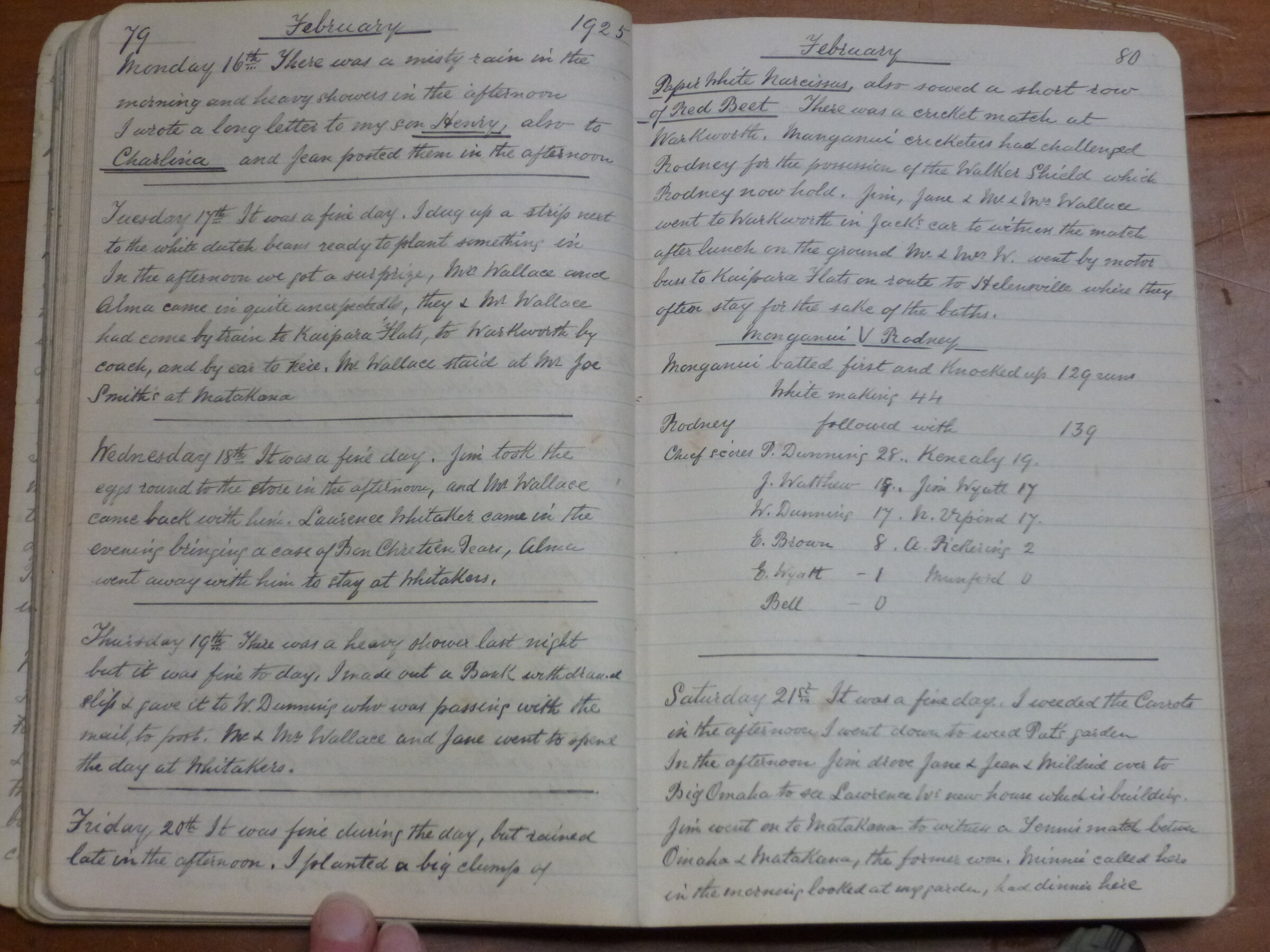 Original CS Clarke diary page
