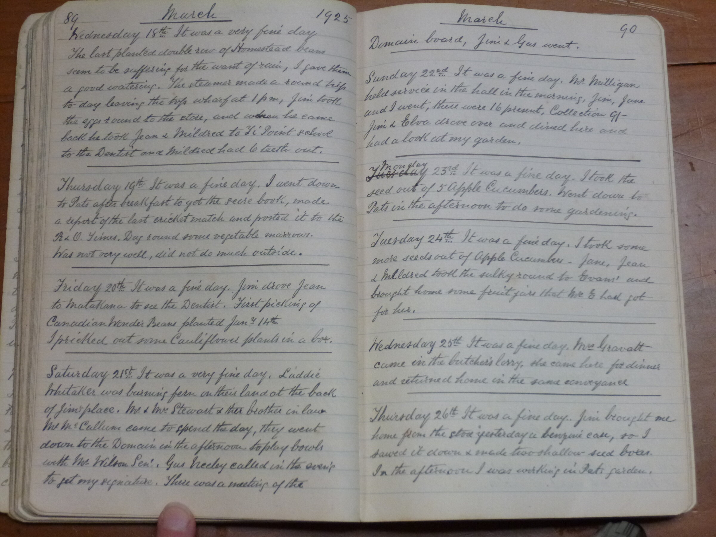 Original CS Clarke diary page
