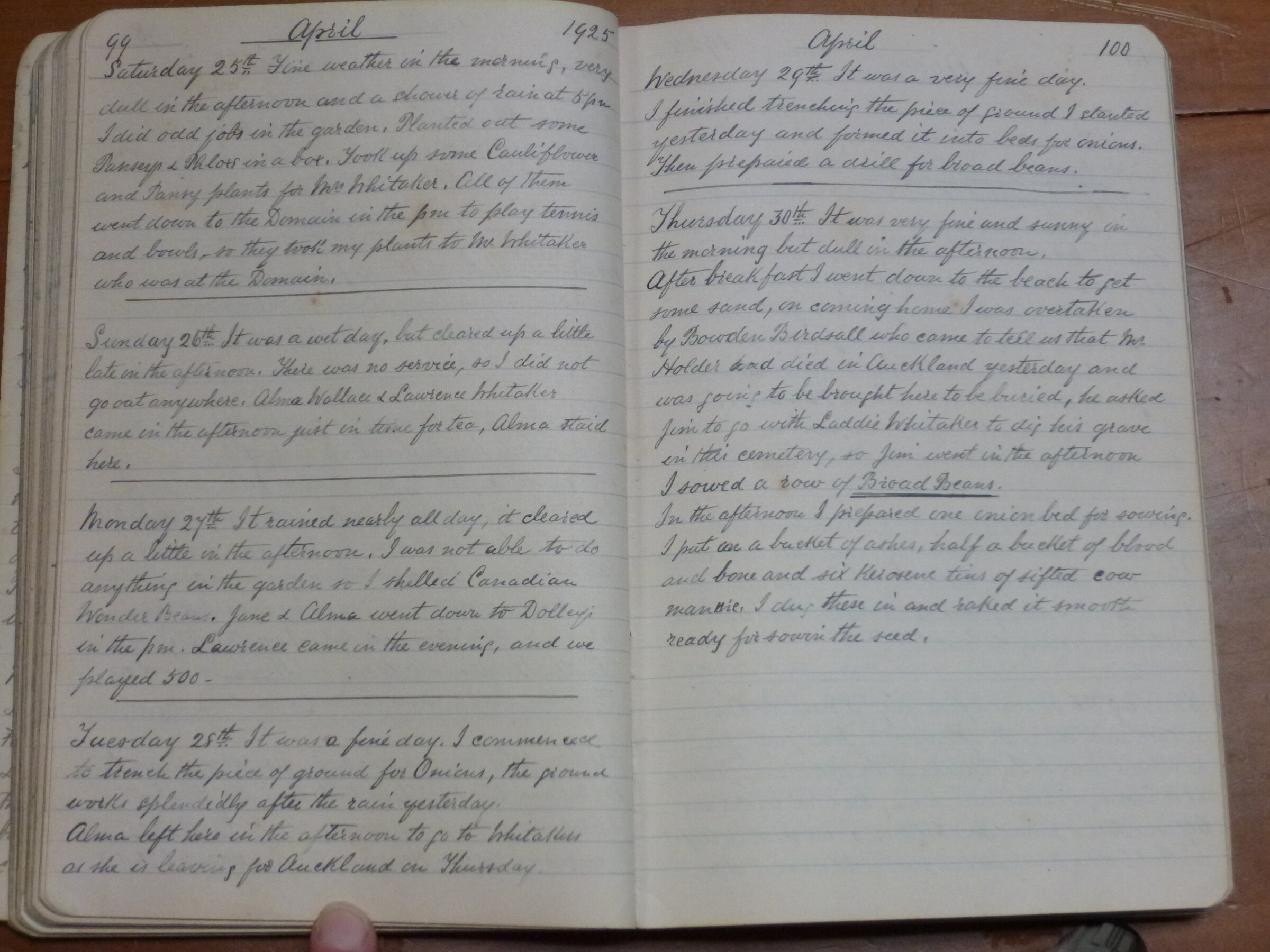 Original CS Clarke diary page