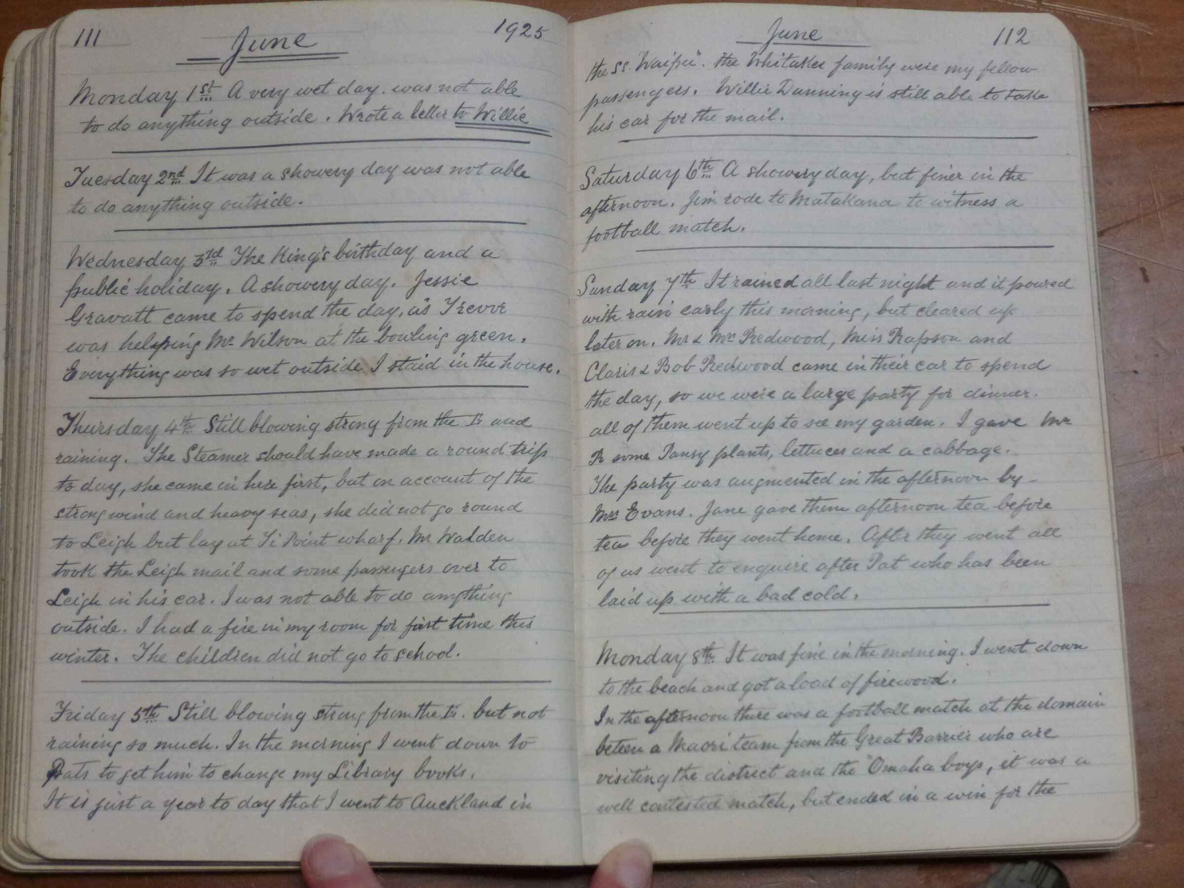 Original CS Clarke diary page