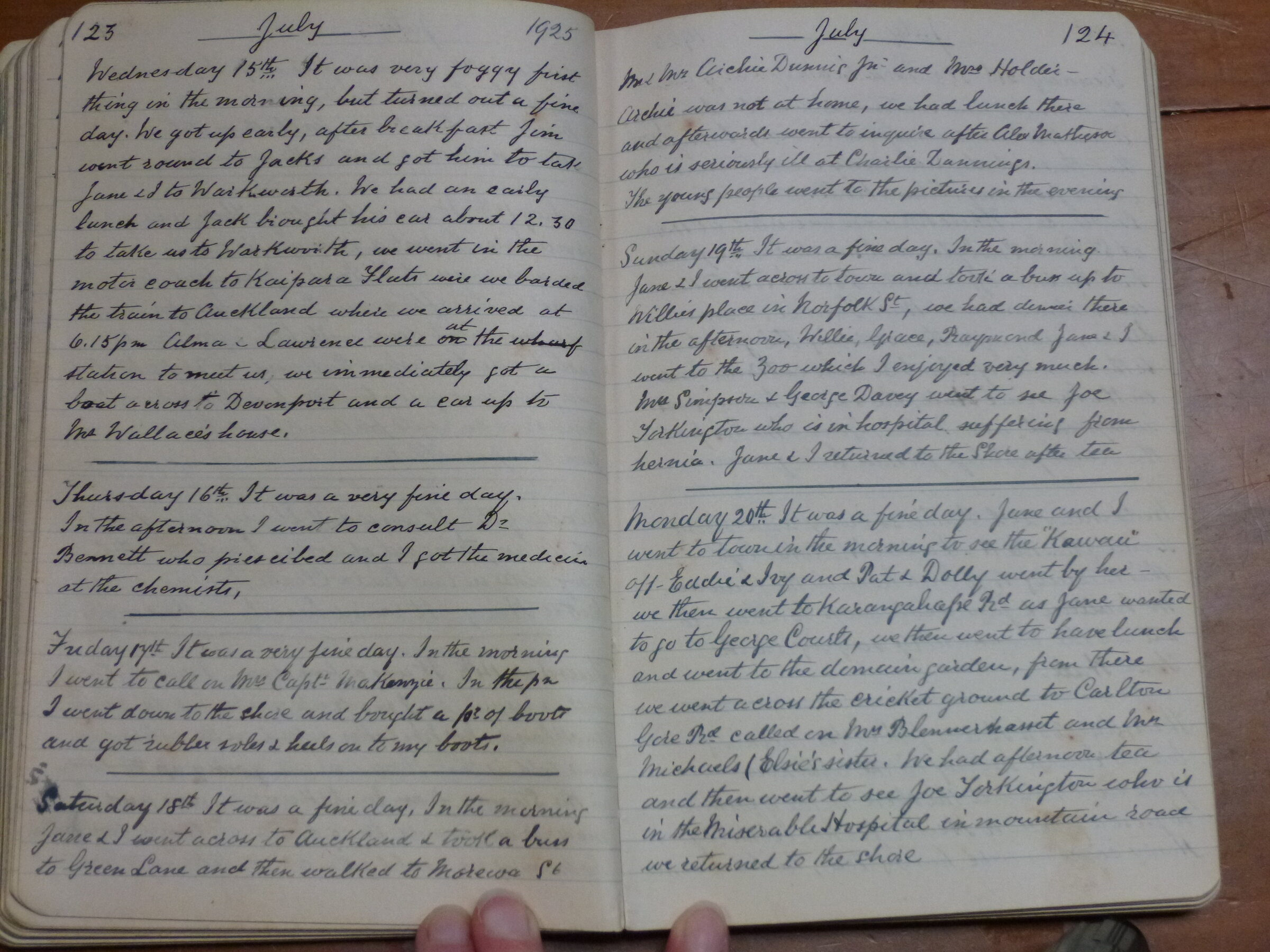 Original CS Clarke diary page