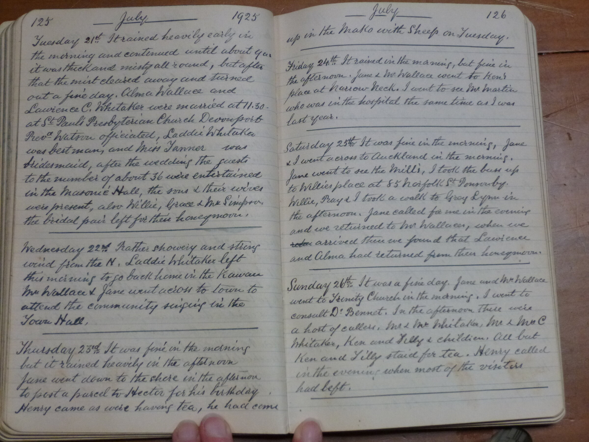 Original CS Clarke diary page
