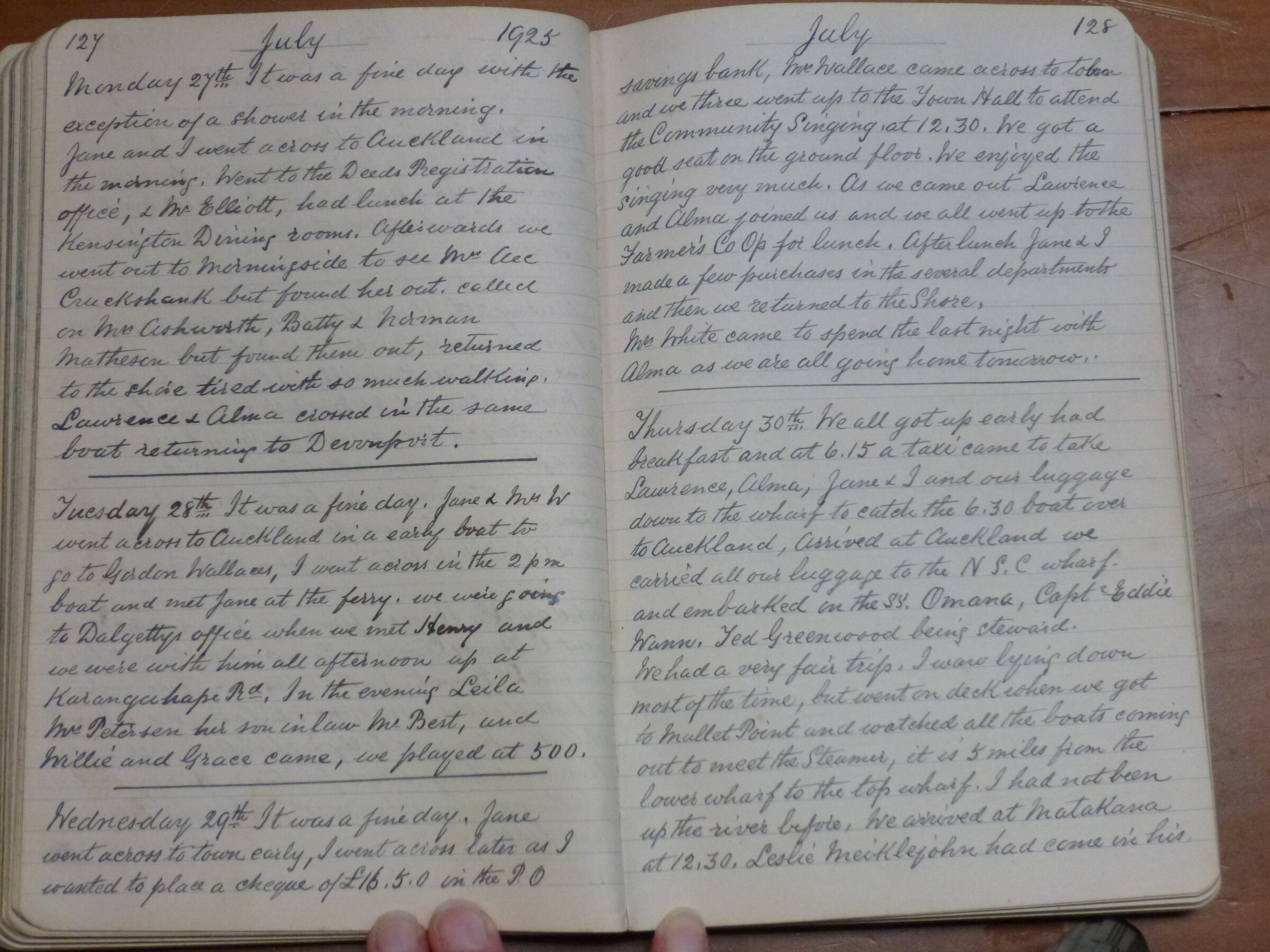Original CS Clarke diary page