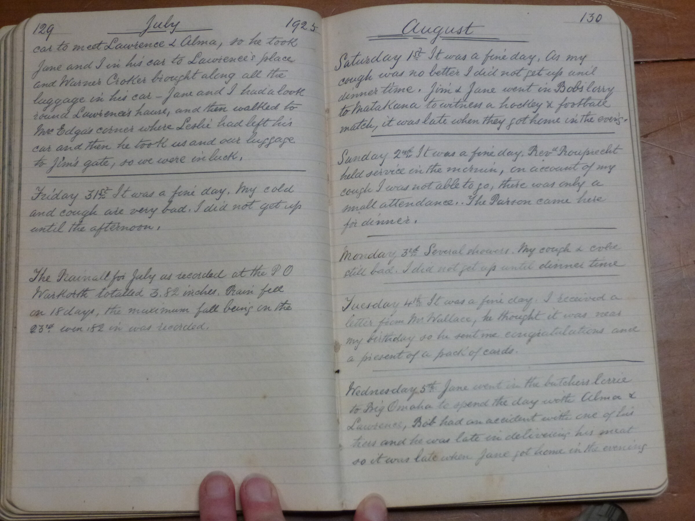 Original CS Clarke diary page