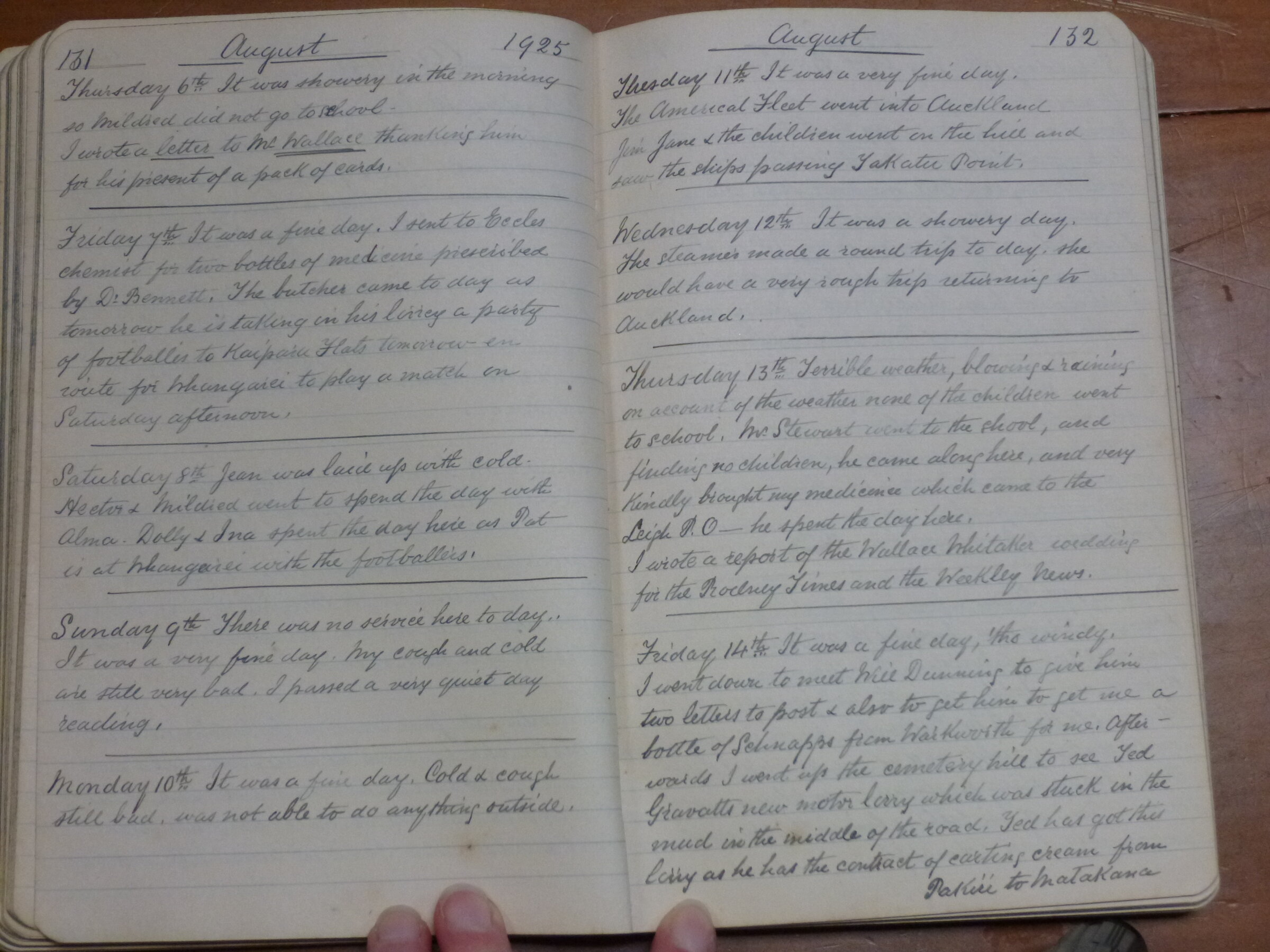 Original CS Clarke diary page