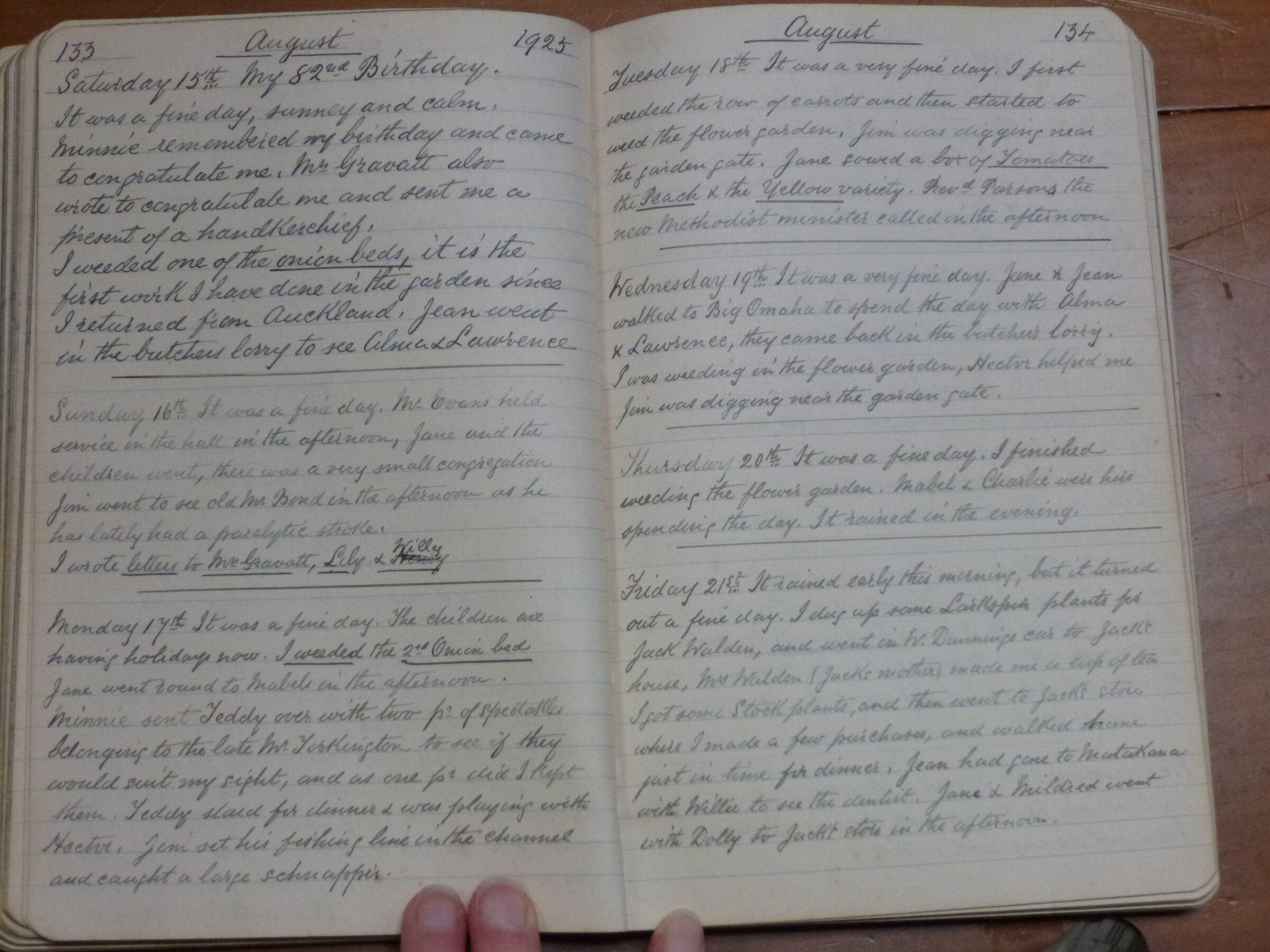 Original CS Clarke diary page
