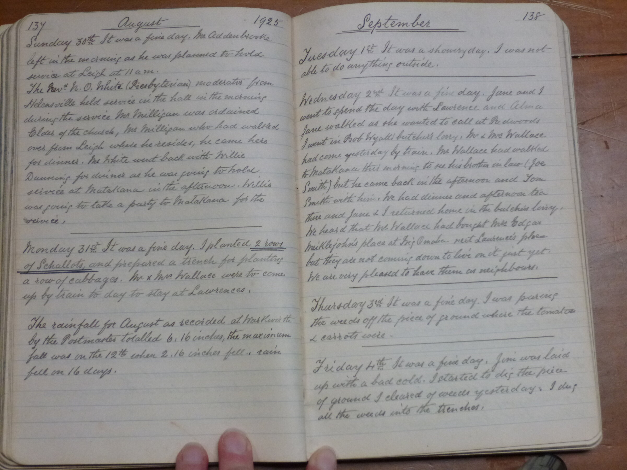 Original CS Clarke diary page