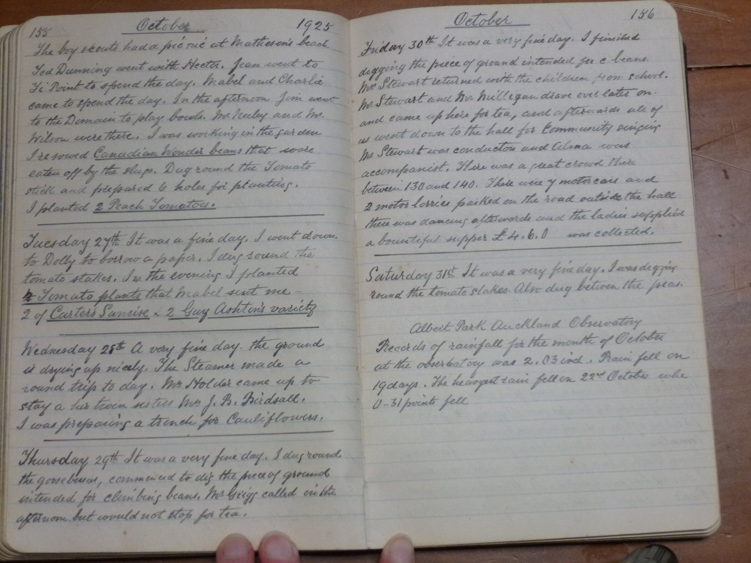 Original CS Clarke diary page