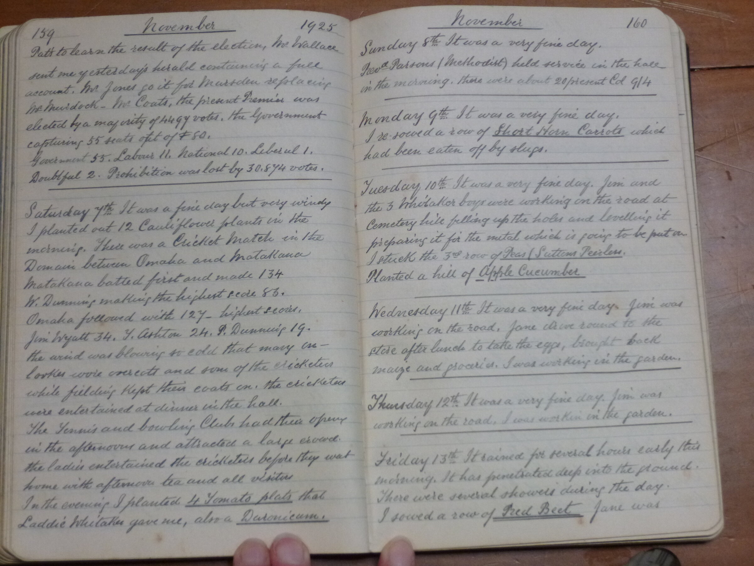 Original CS Clarke diary page