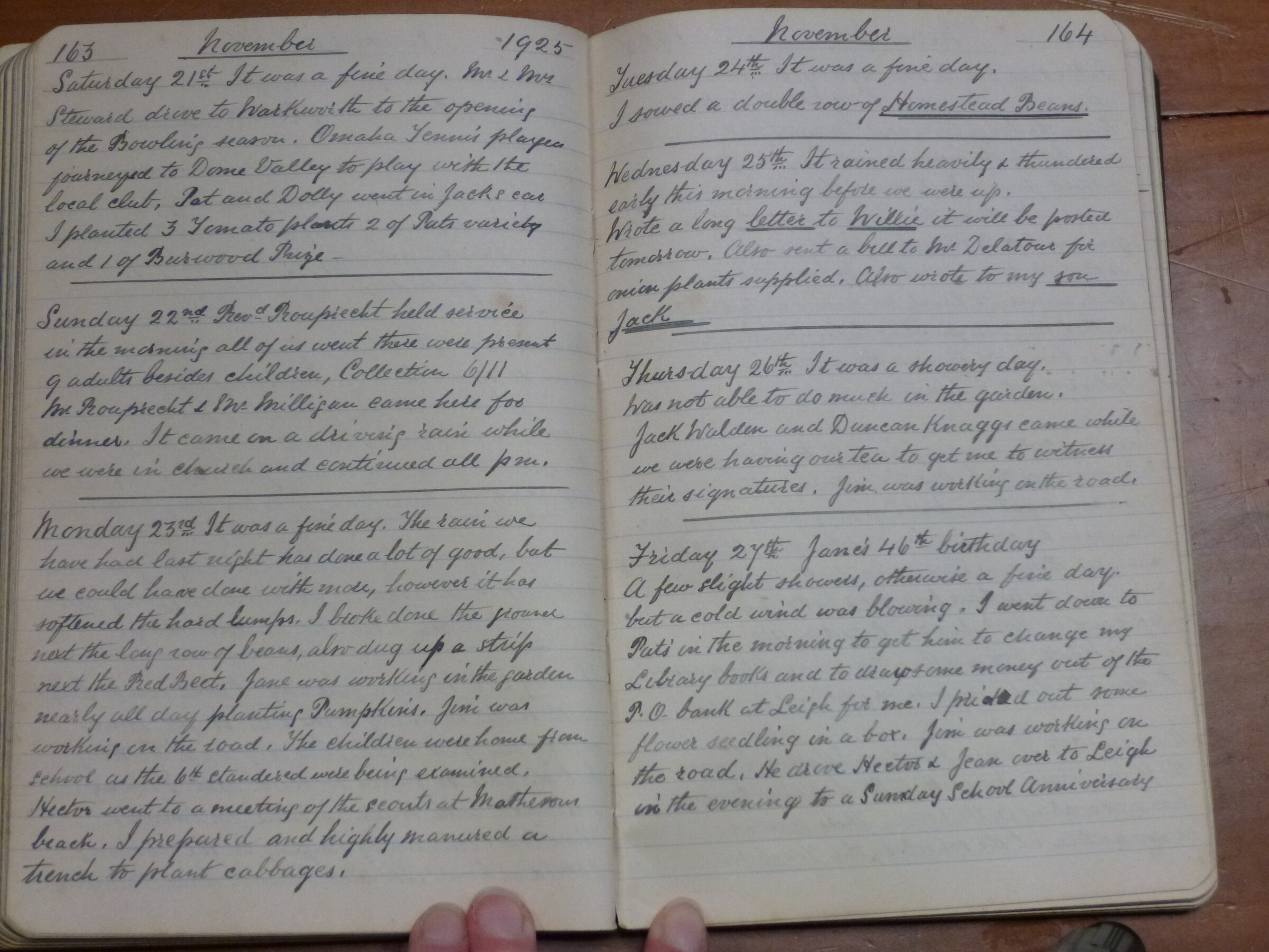 Original CS Clarke diary page