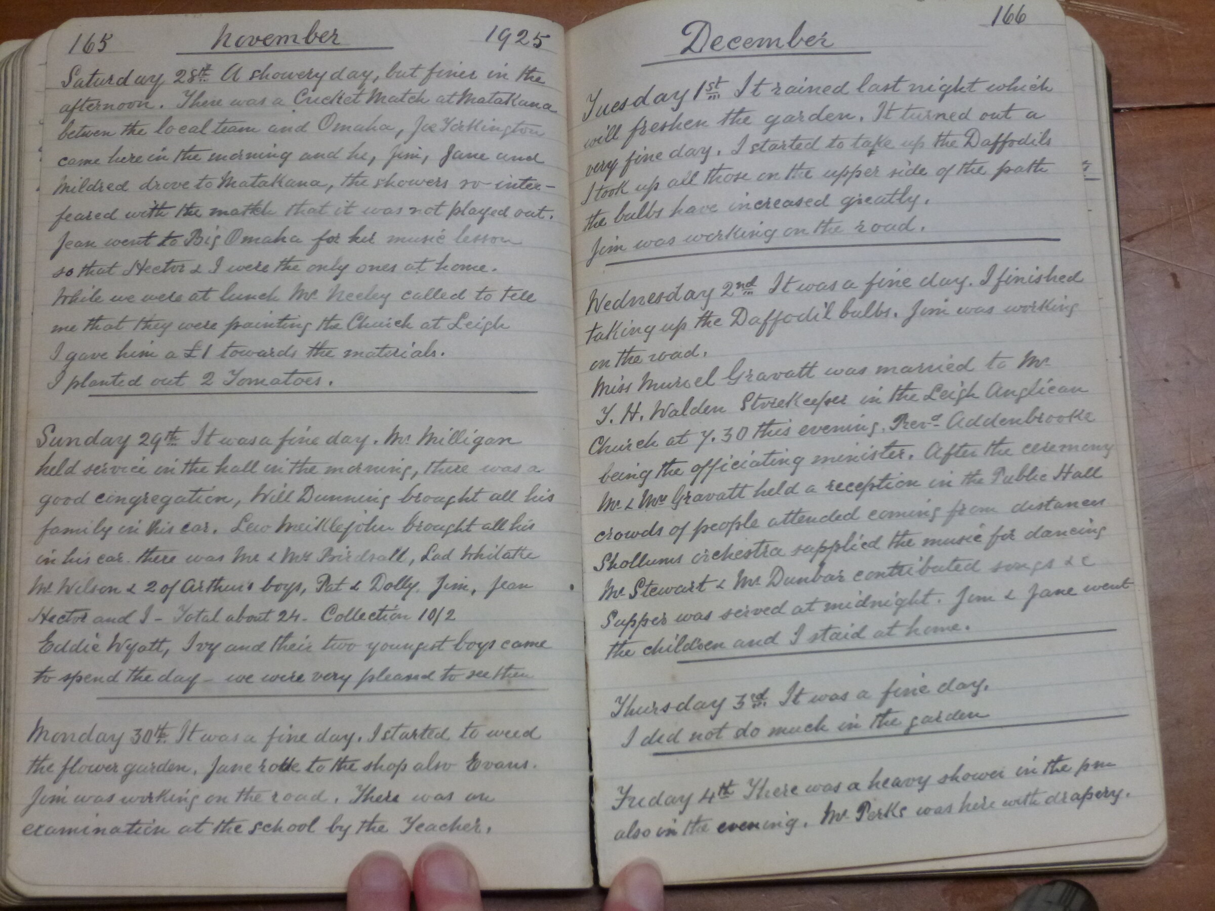 Original CS Clarke diary page