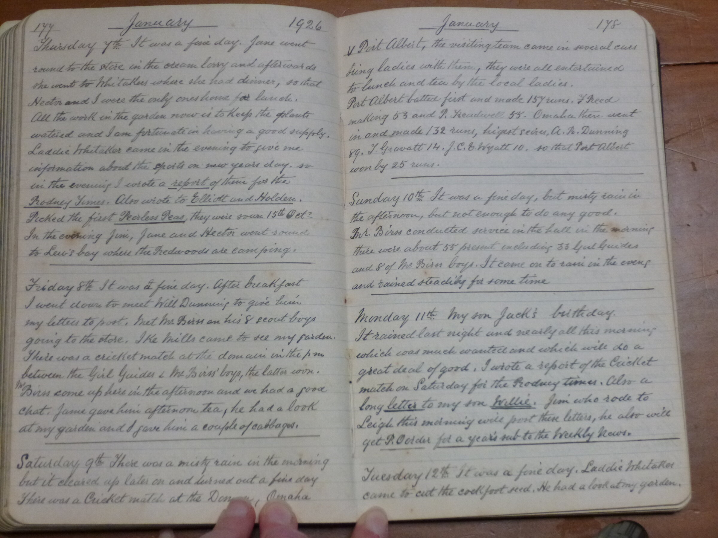 Original CS Clarke diary page