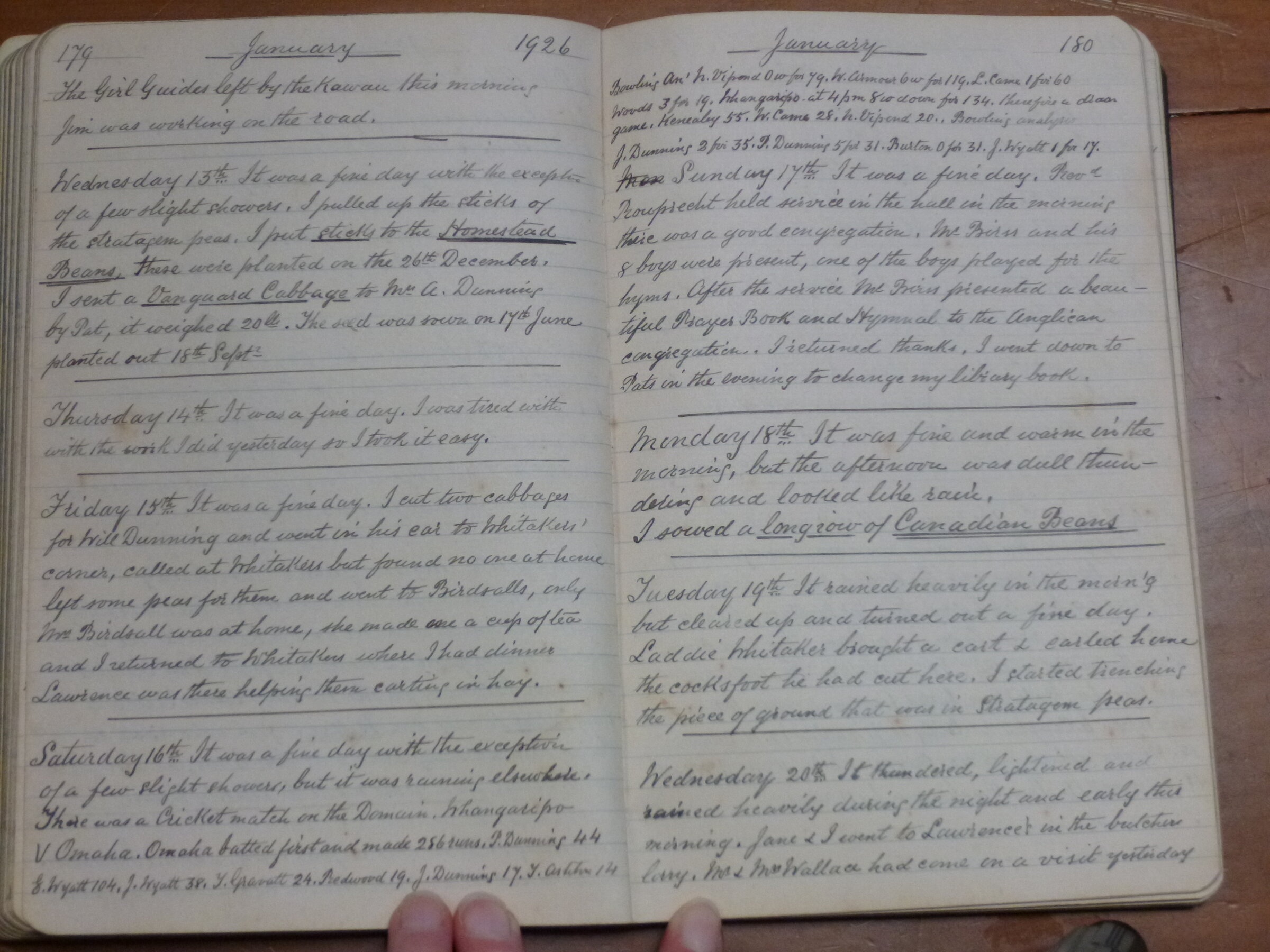 Original CS Clarke diary page