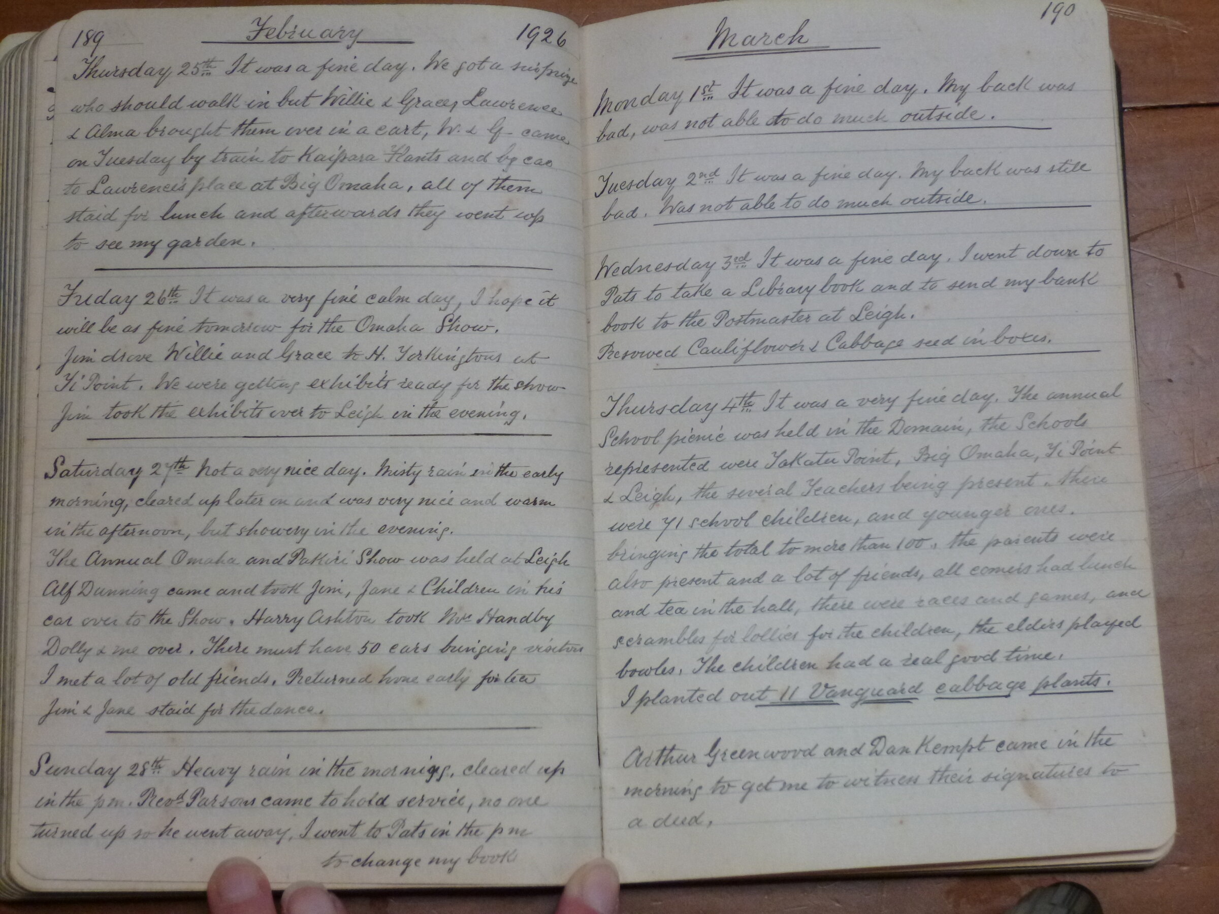 Original CS Clarke diary page