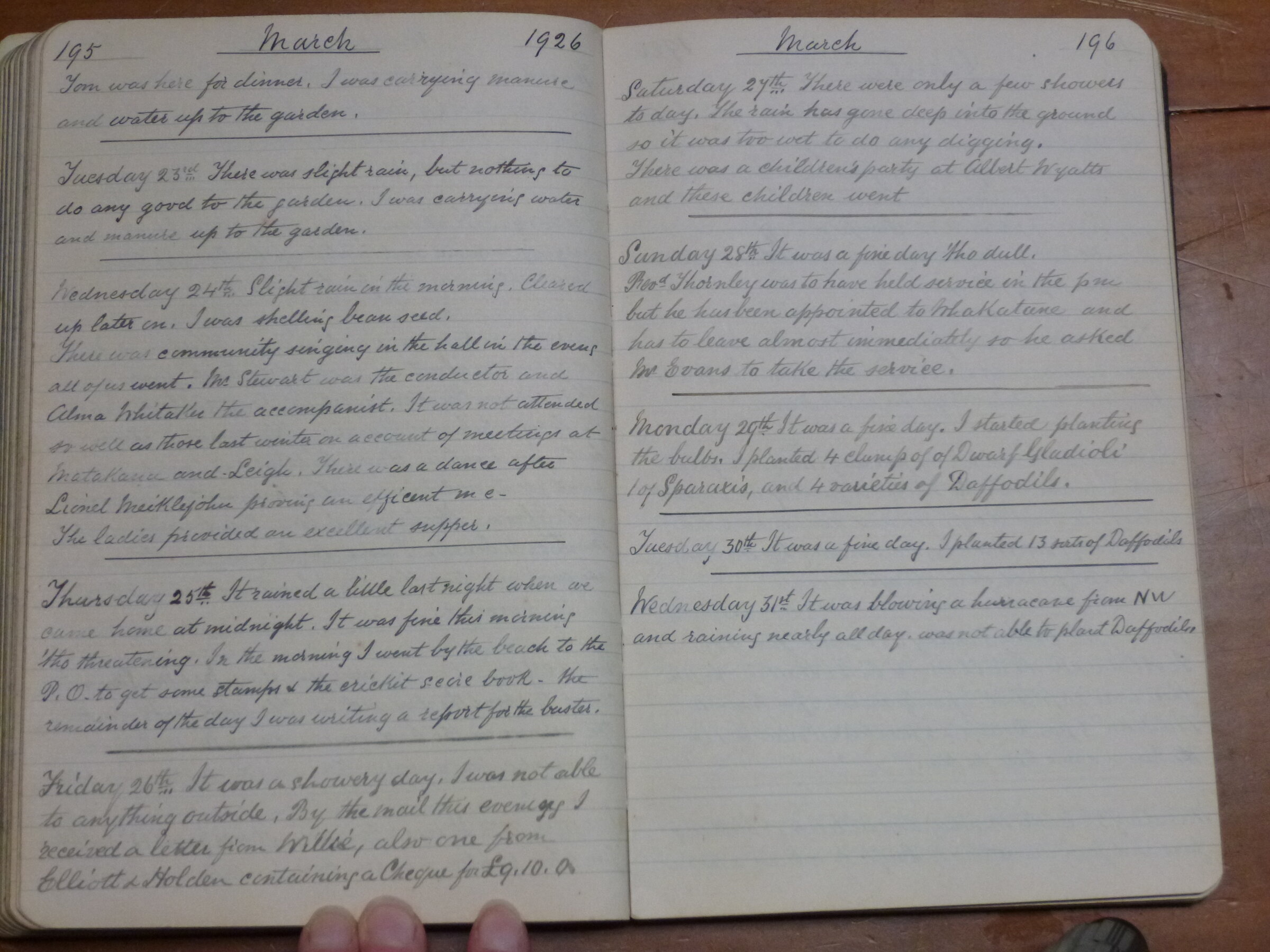 Original CS Clarke diary page